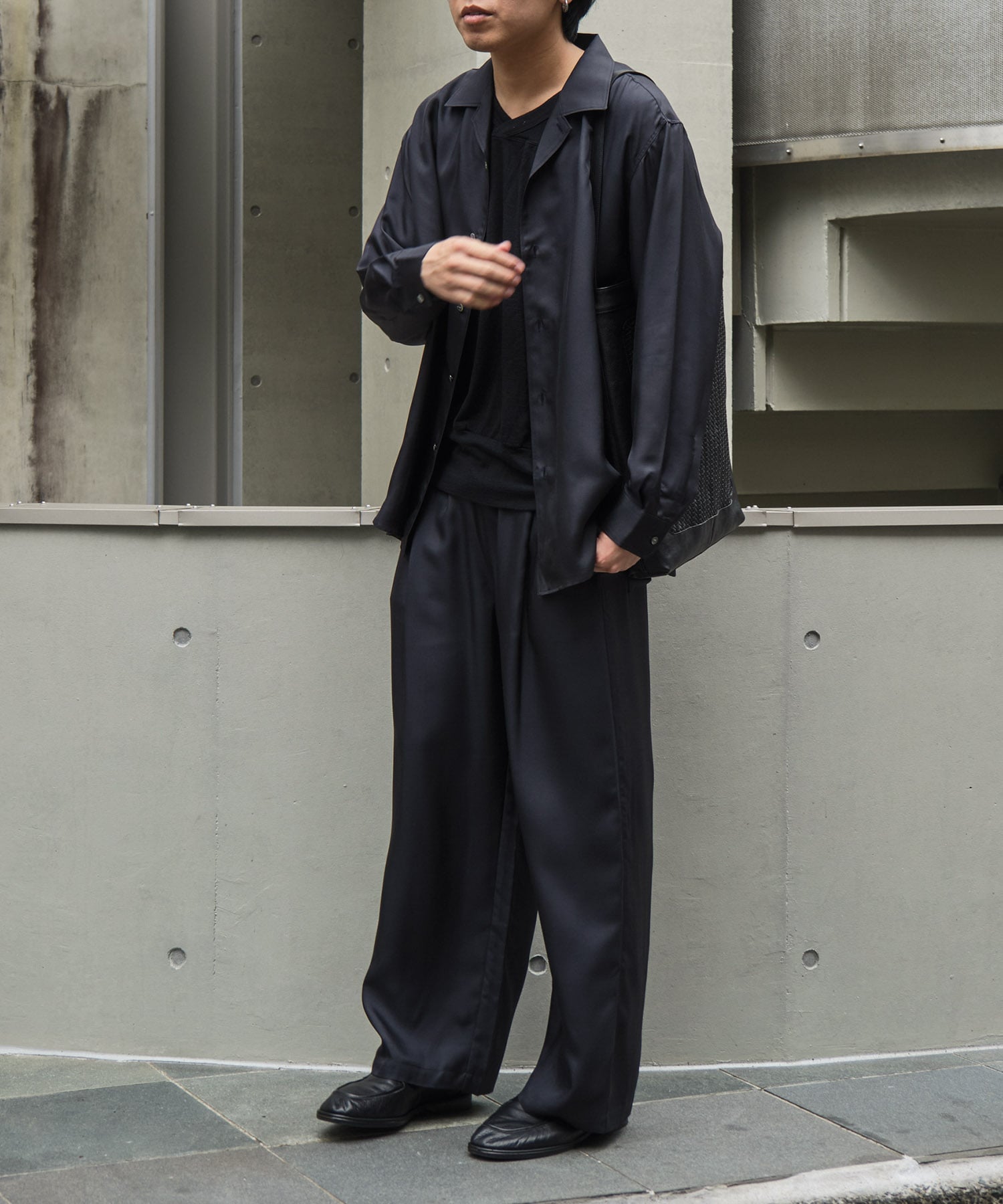 VACANCES / WASHABLE MATTE SILK LS SHIRT BODHI