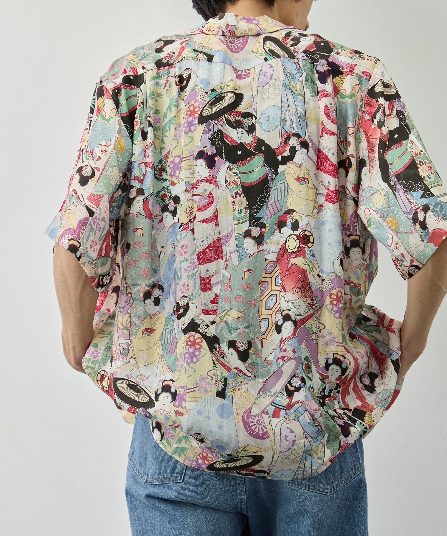 SILK CUPRO SHORT SLEEVE ALOHA SHIRT〈MAIKO〉 NIPOALOHA