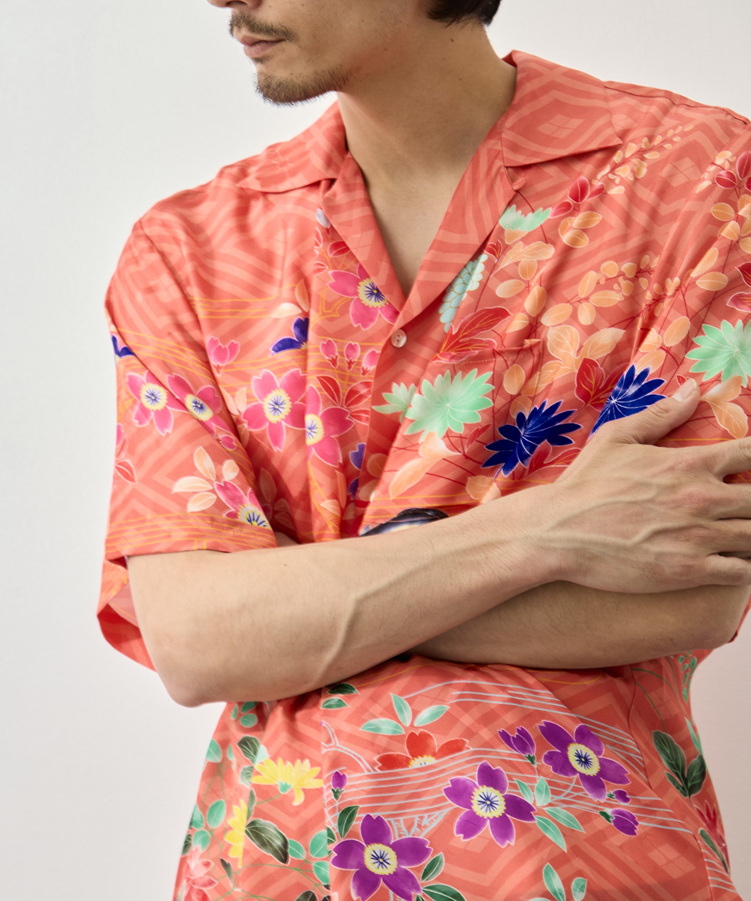 SILK CUPRO SHORT SLEEVE ALOHA SHIRT NIPOALOHA
