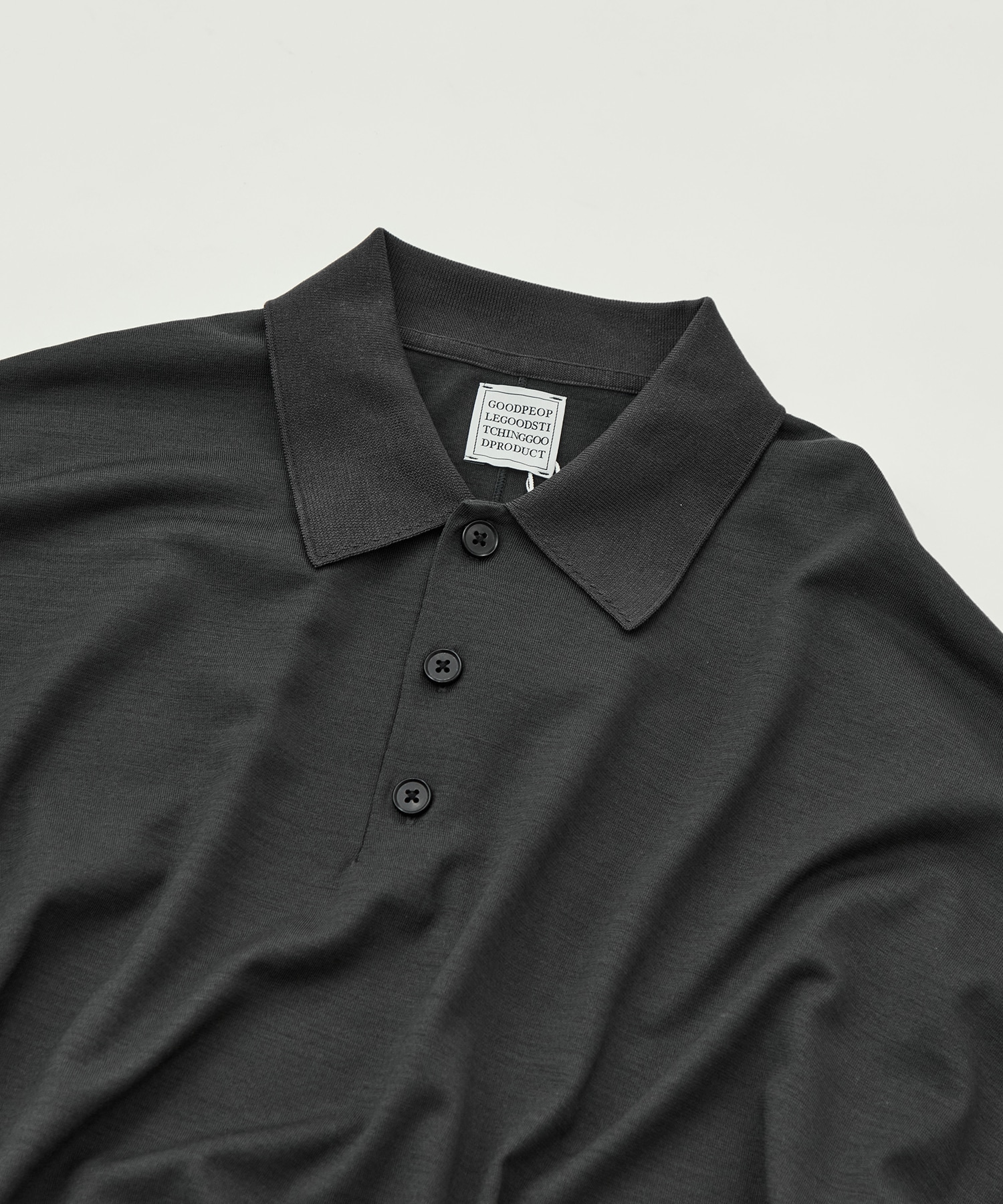 Knit Reduced Collar Half Sleeve Polo GOOD PEOPLE GOOD STITCHING GOOD PRODUCT