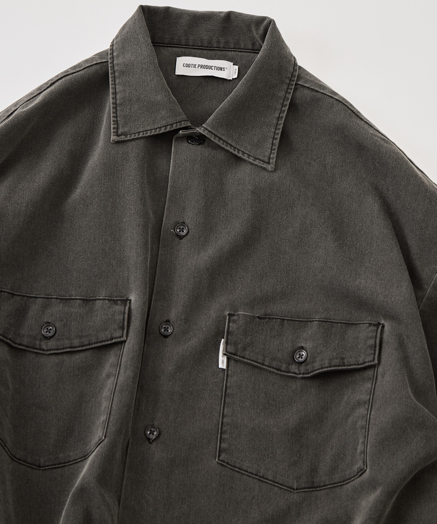 Pigment Coating T/R Twill L/S Work Shirt COOTIE PRODUCTIONS