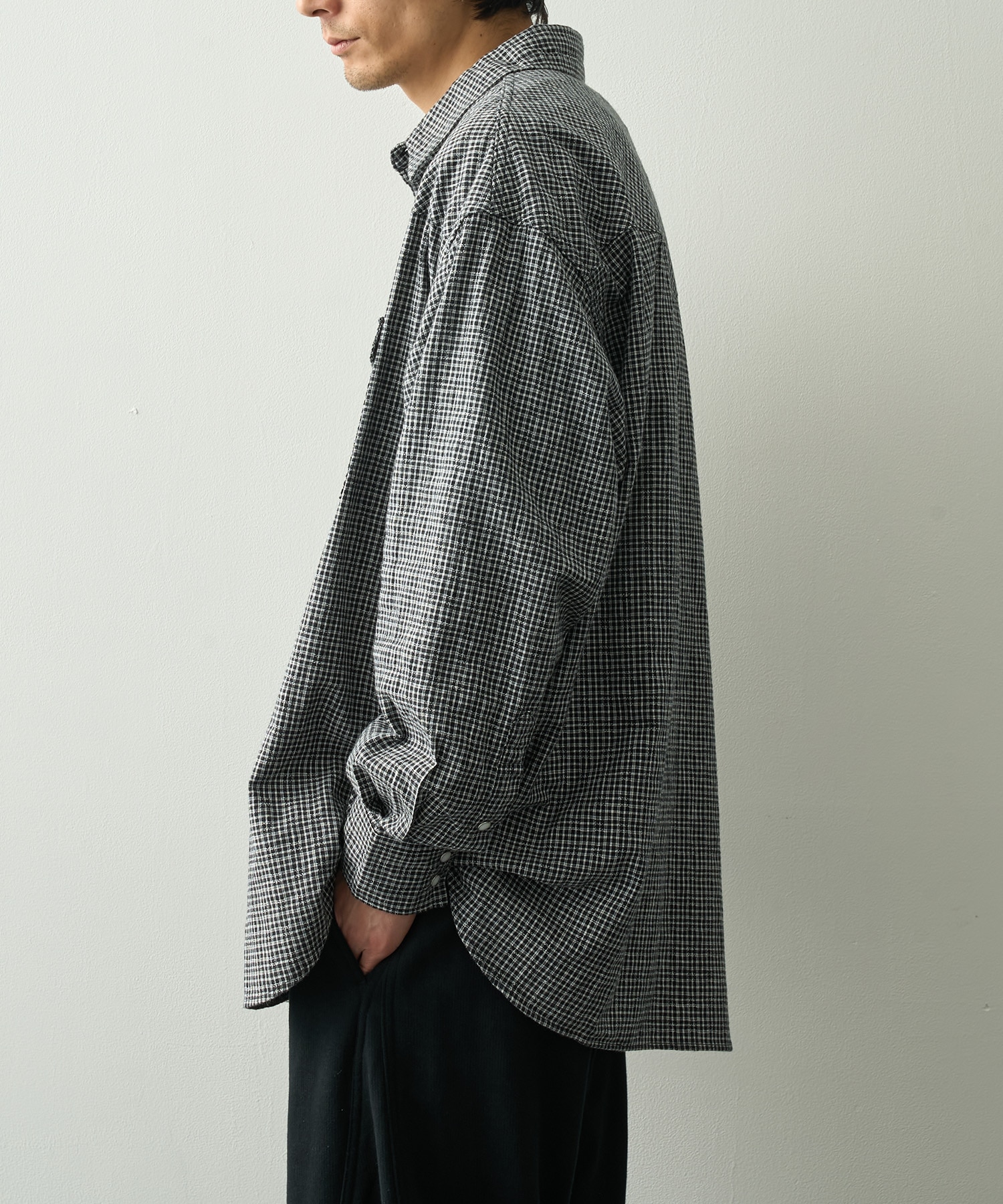 Dobby Gingham Check L/S Western Shirt COOTIE PRODUCTIONS