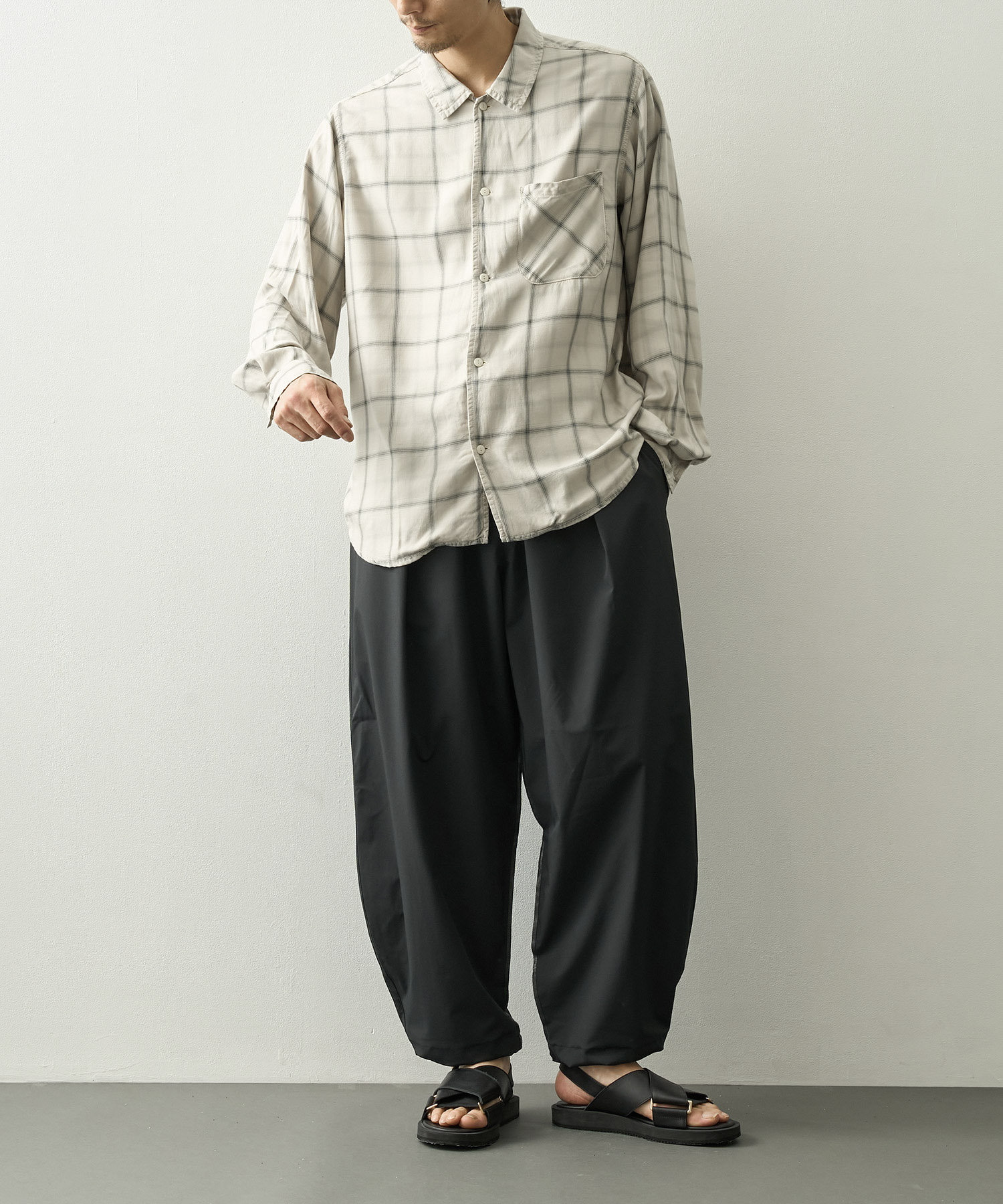 レーヨンツイルチェックシャツ REMI RELIEF