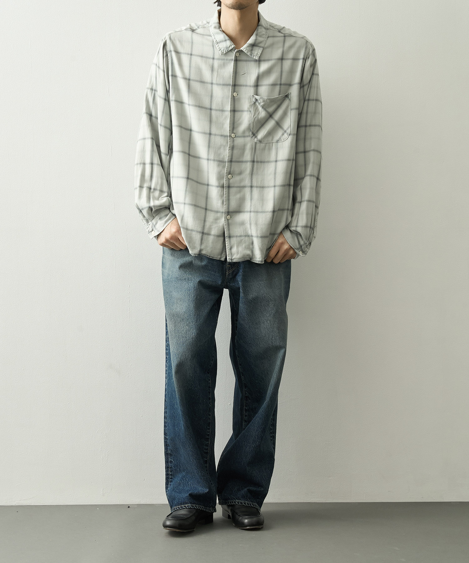 レーヨンツイルチェックシャツ REMI RELIEF