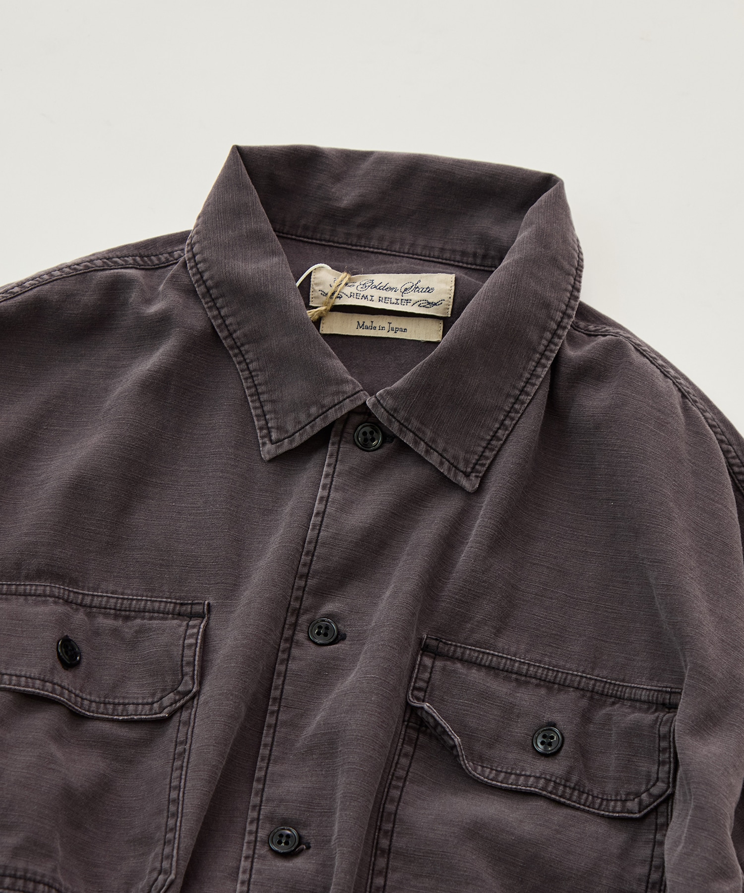 WIDE MILITARY SHIRT(袖：スタッズ) REMI RELIEF