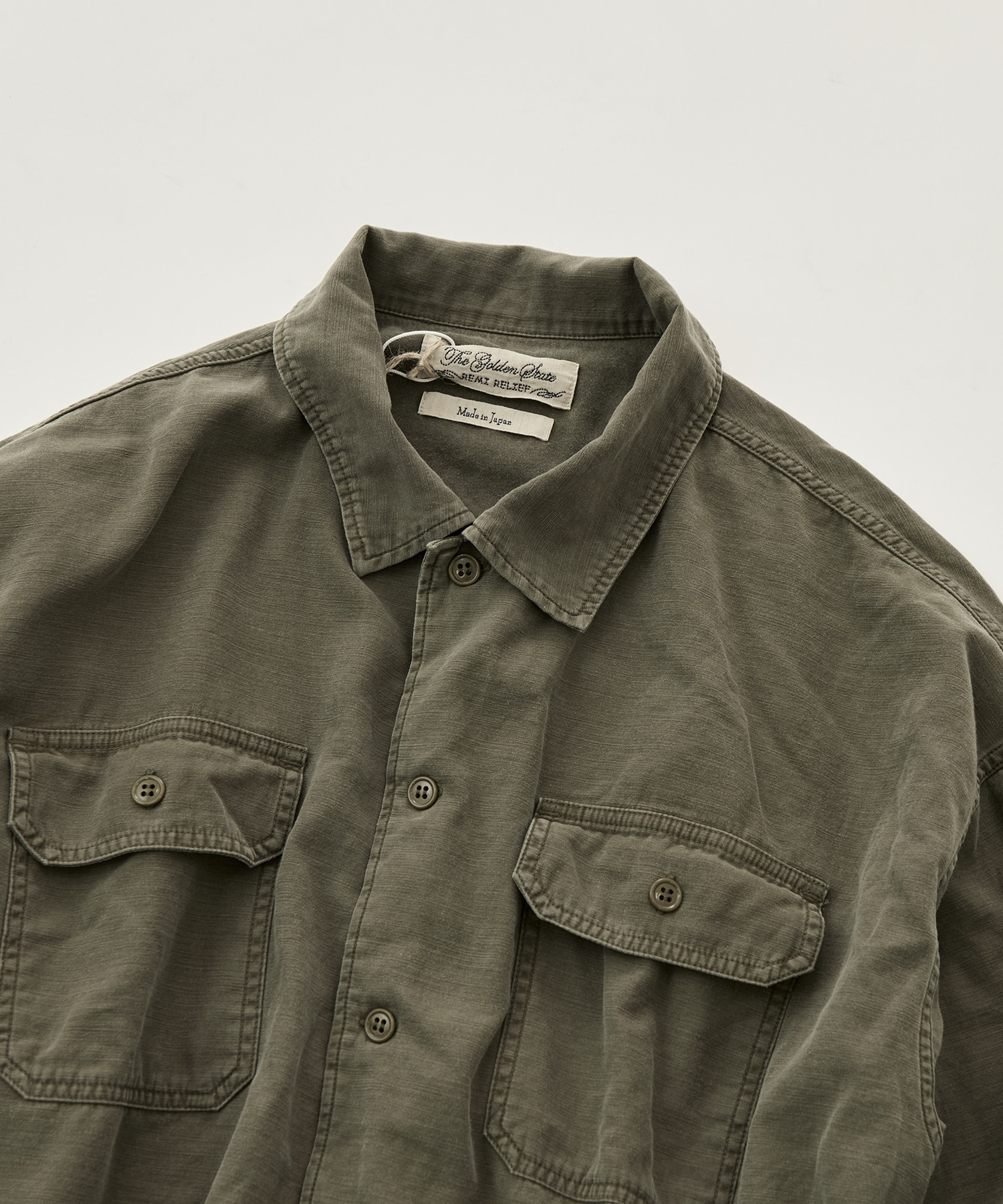 WIDE MILITARY SHIRT(袖：スタッズ) REMI RELIEF