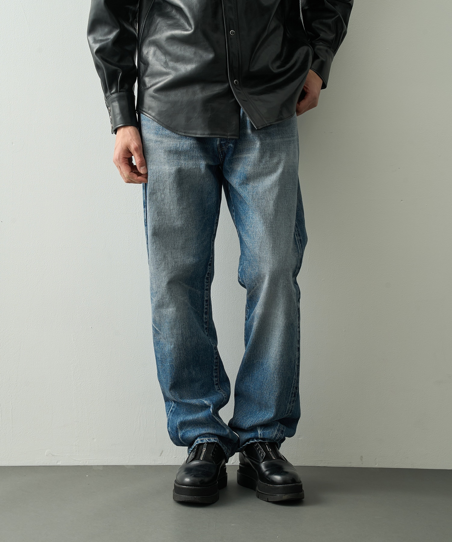 DENIM 5P PANTS H.WASH MASSES