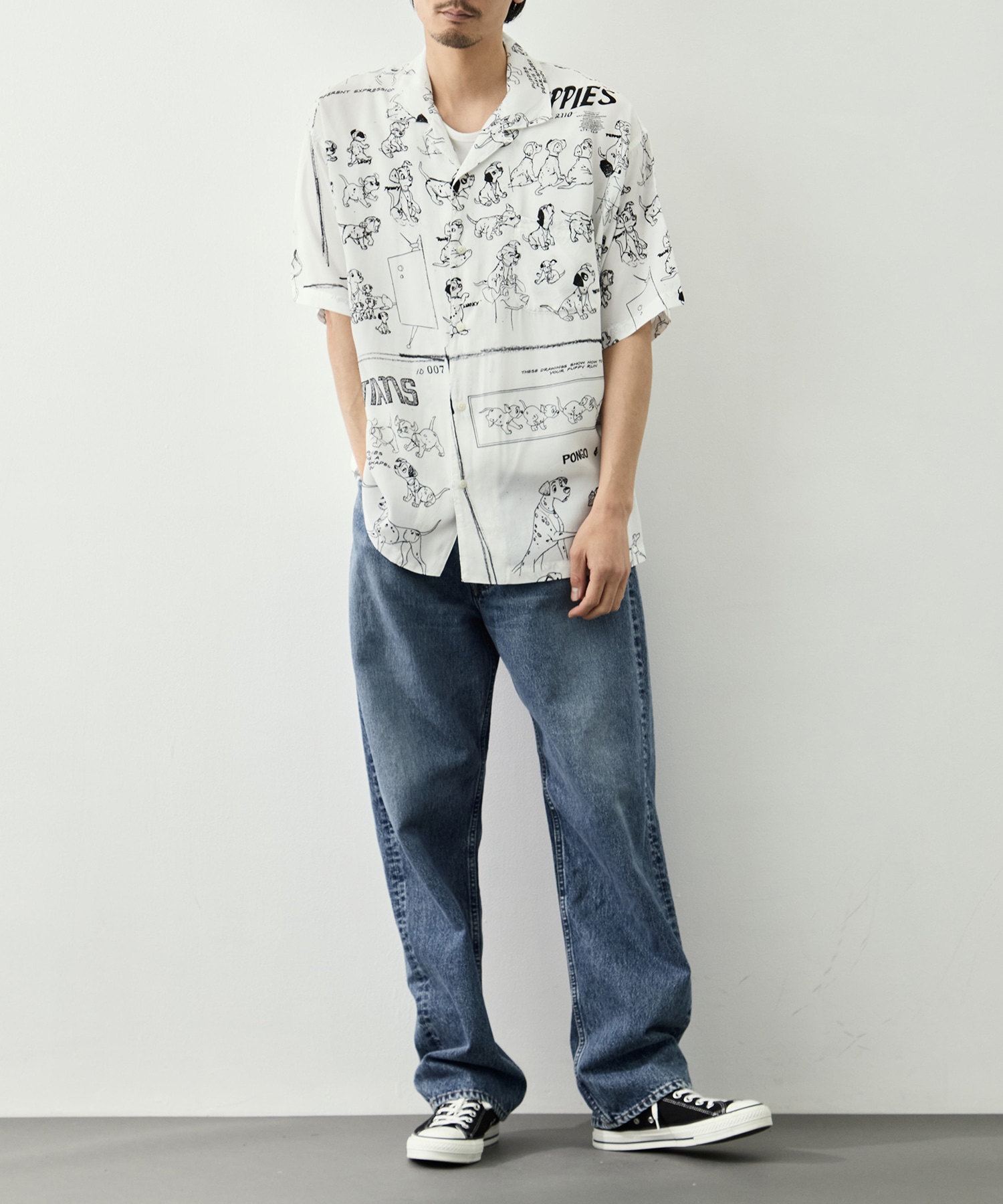 DP-024-3966-0090/WHT/DSNY M_ALOHA SHIRT/101 DLM PORTER CLASSIC