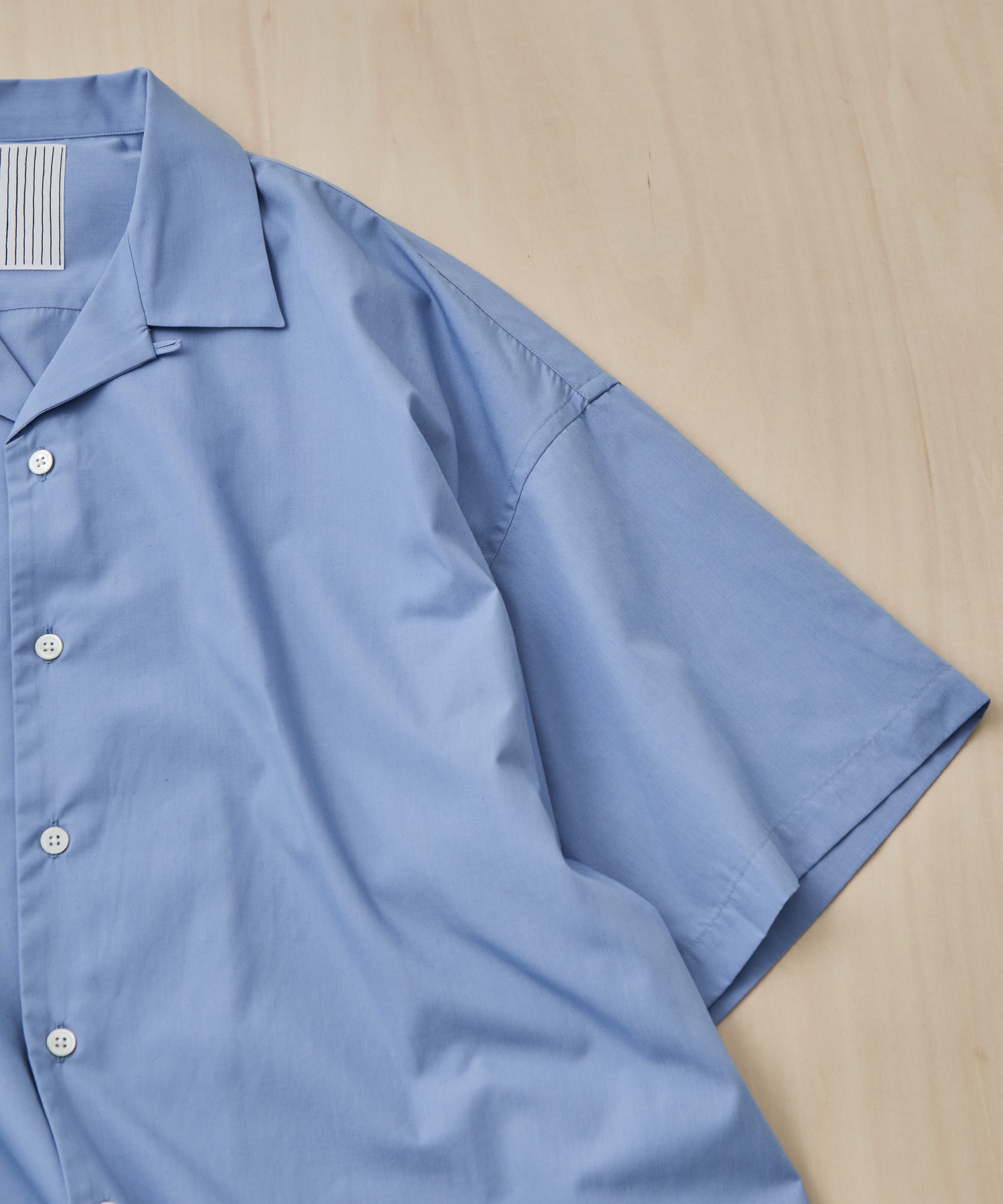 P/C OPEN COLLAR SS SHIRT S.F.C