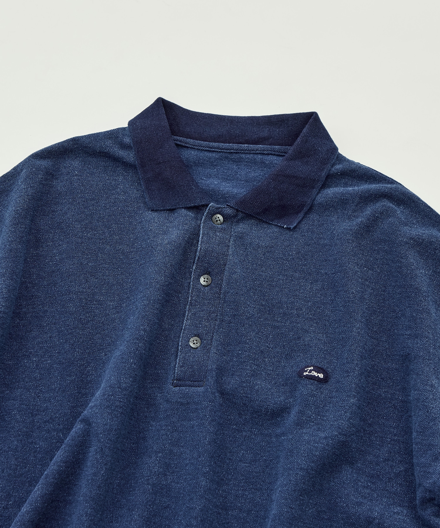 PC-006-3349-0040/BLUE/H/W INDIGO POLO SHIRT PORTER CLASSIC