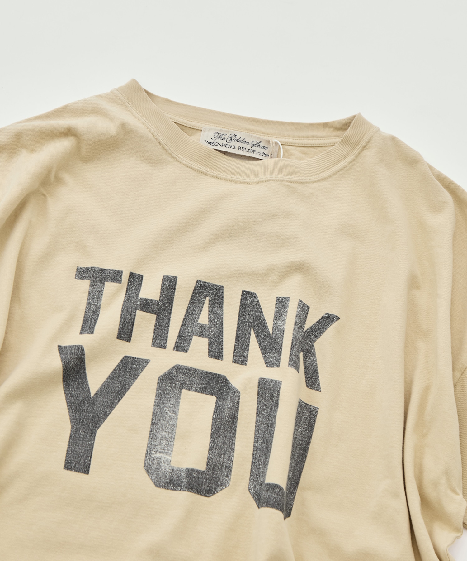 NEW SP加工20/-天竺BIGサイズT(THANK YOU) REMI RELIEF