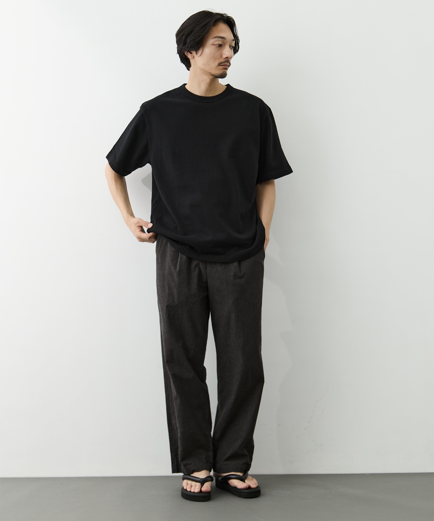 マナプールシャンブレー1タックパンツ KEY TIMEZ