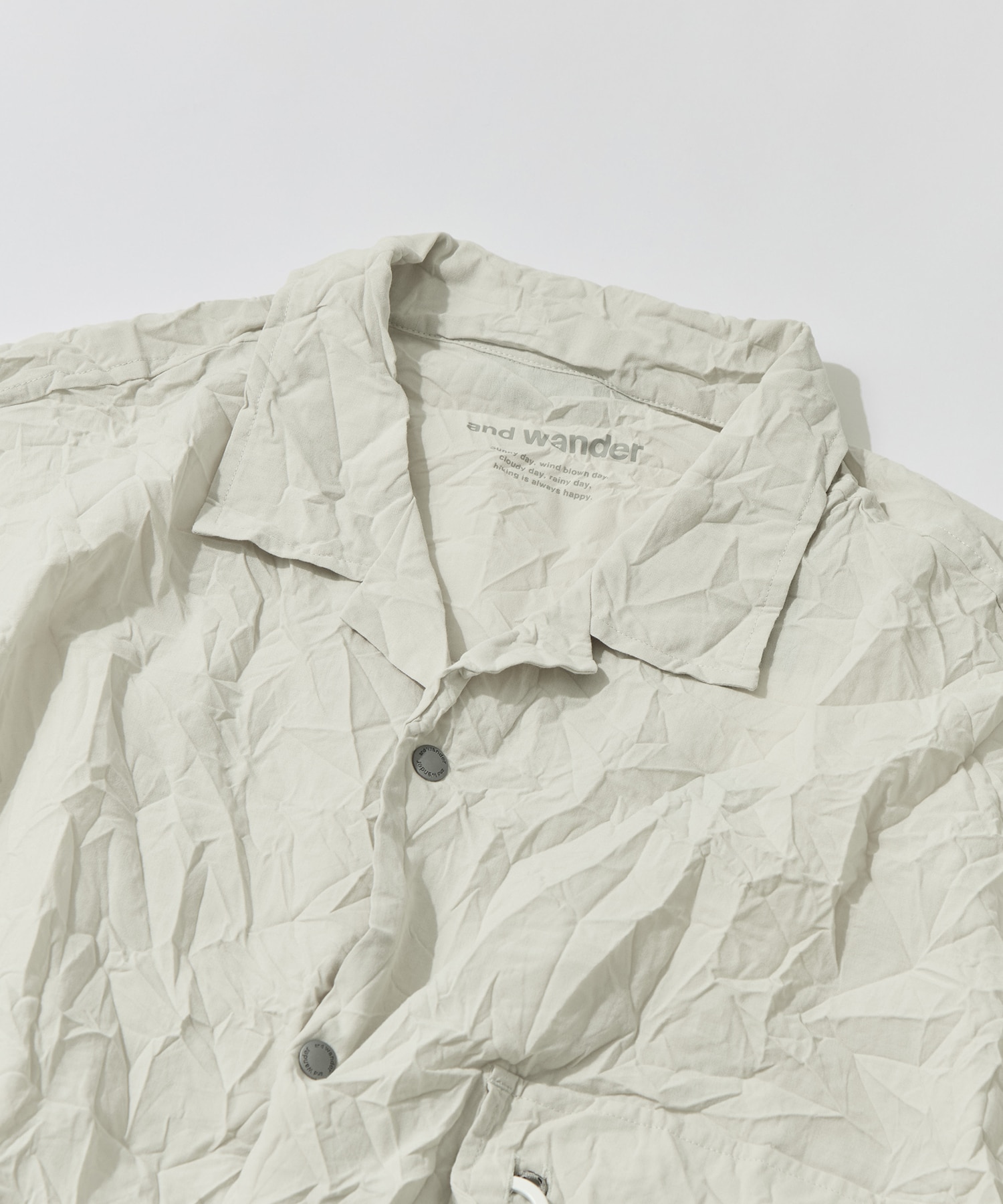 washer pleated open SS shirt and wander