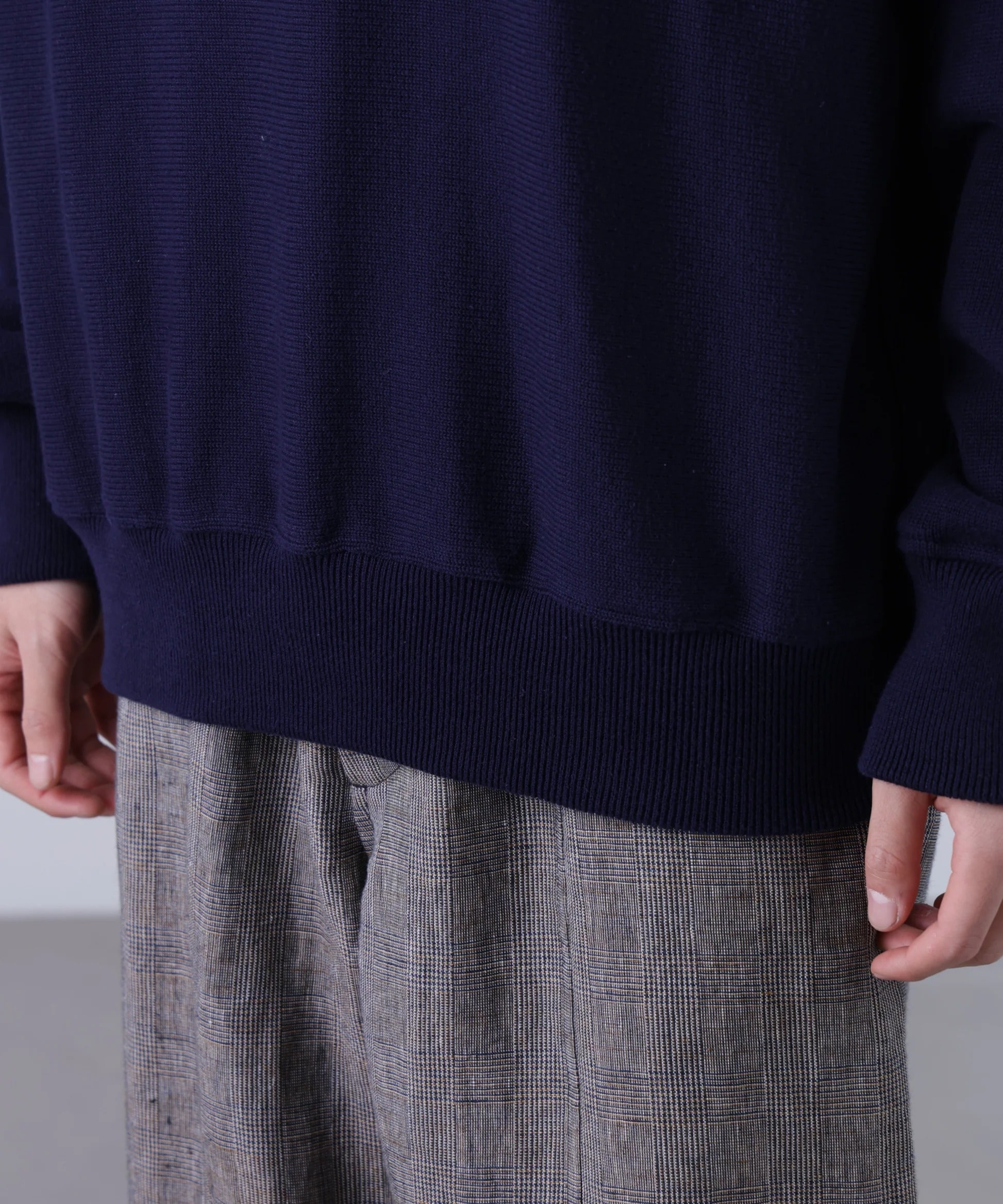 CREW NECK KNIT SWEAT -Tight Tension Cotton- SEVEN BY SEVEN