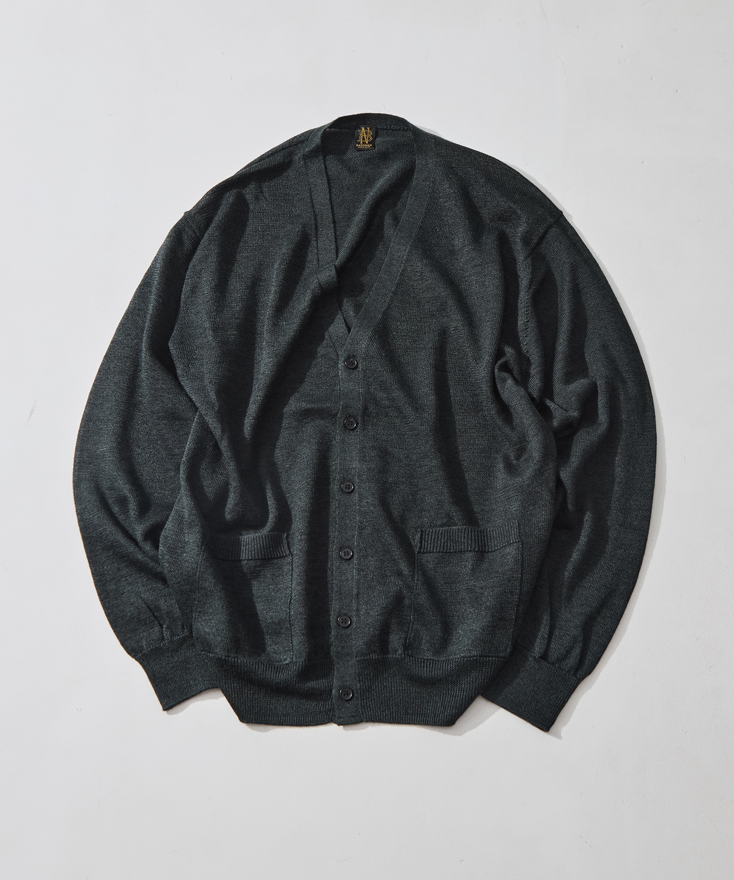別注 RAMIE WOOL V NECK CARDIGAN BATONER
