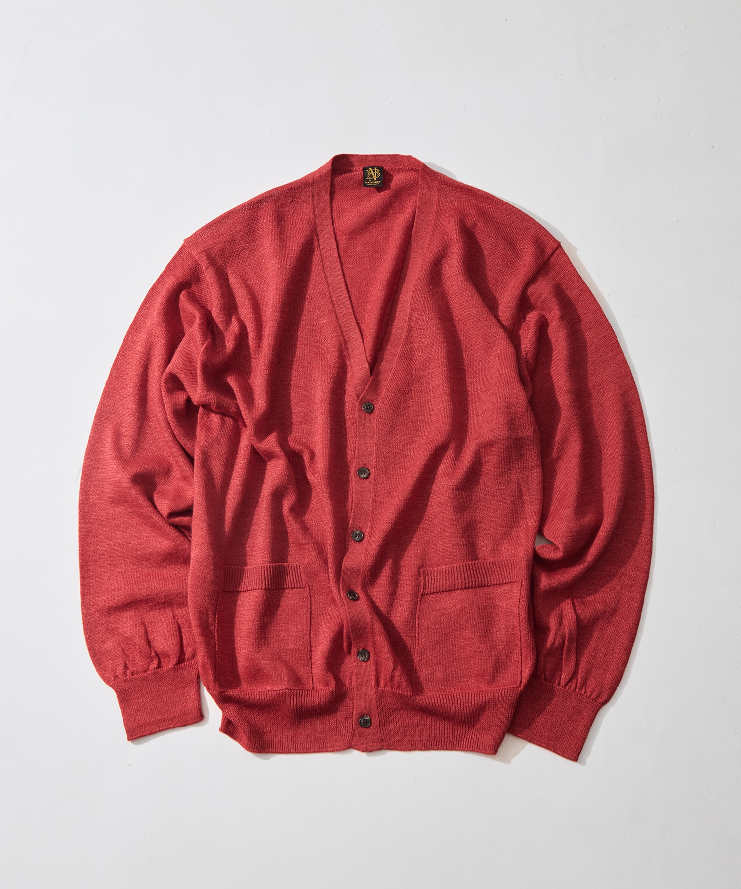 別注 RAMIE WOOL V NECK CARDIGAN BATONER