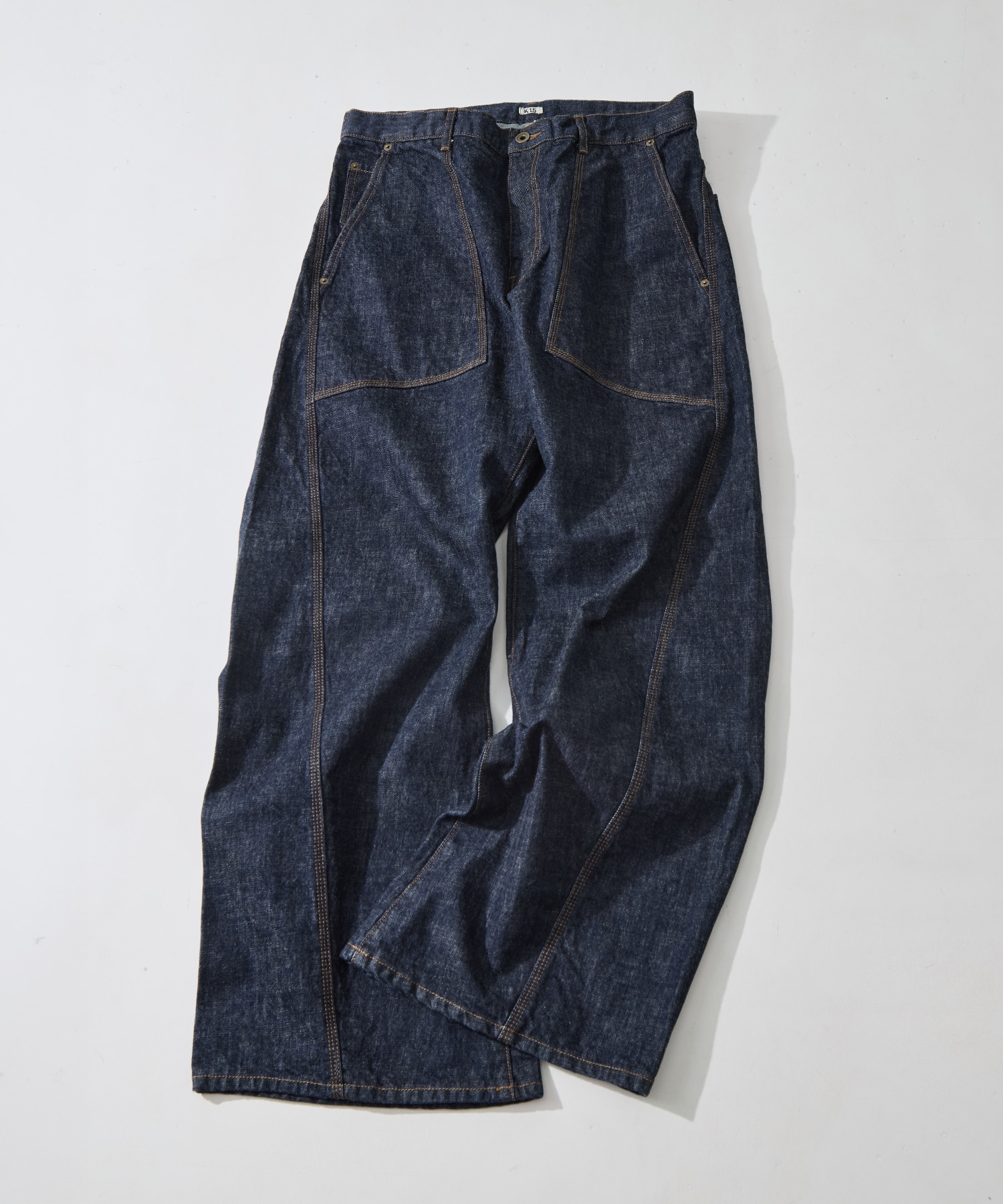 3D cutting denim pants KHOKI