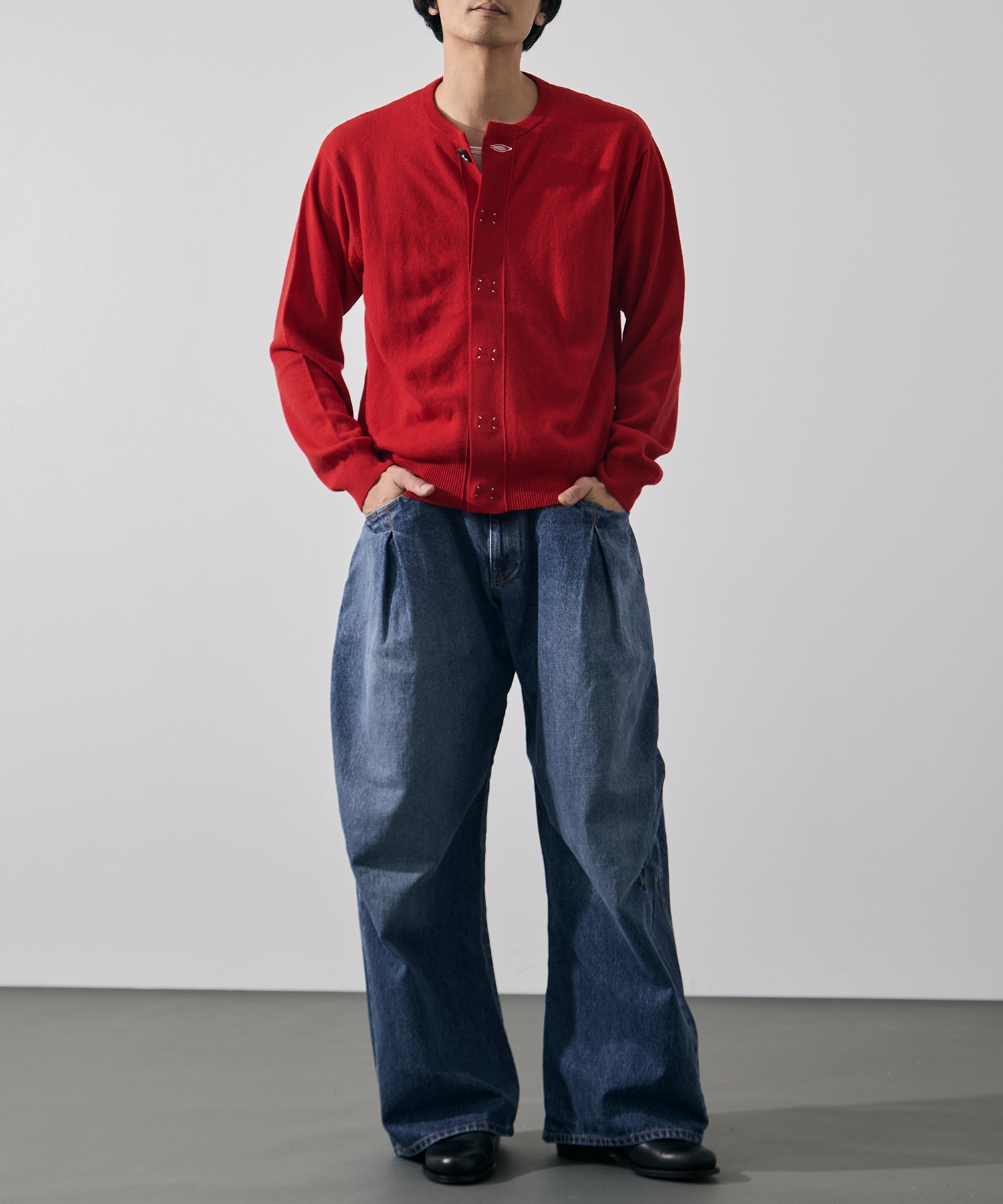 3D cutting denim pants KHOKI