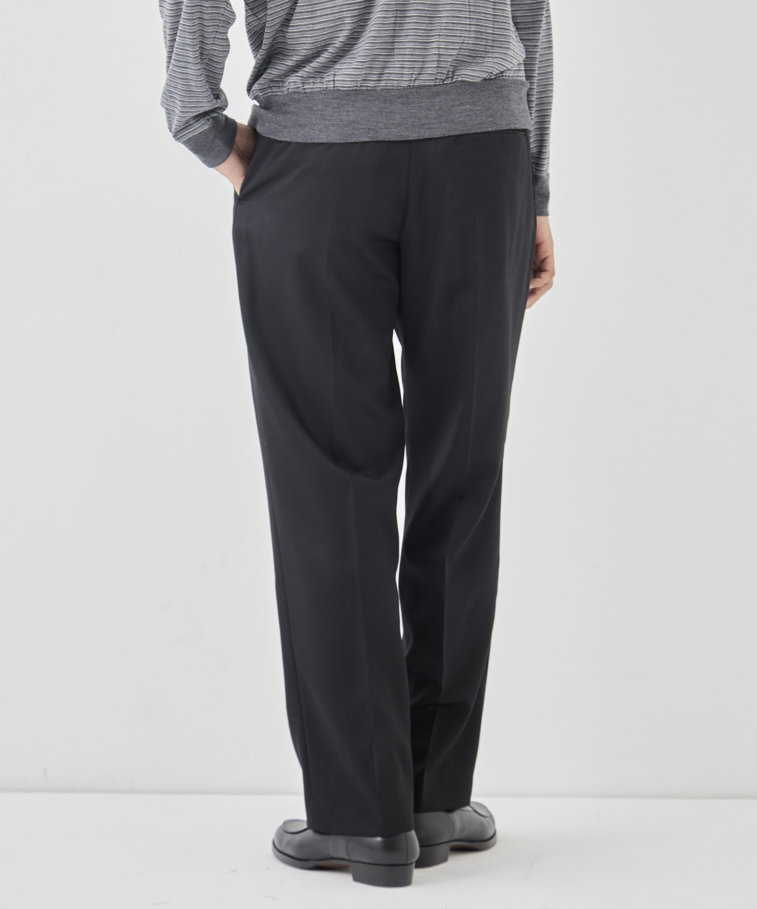 WOOL TWO TUCK SLACKS FUJI