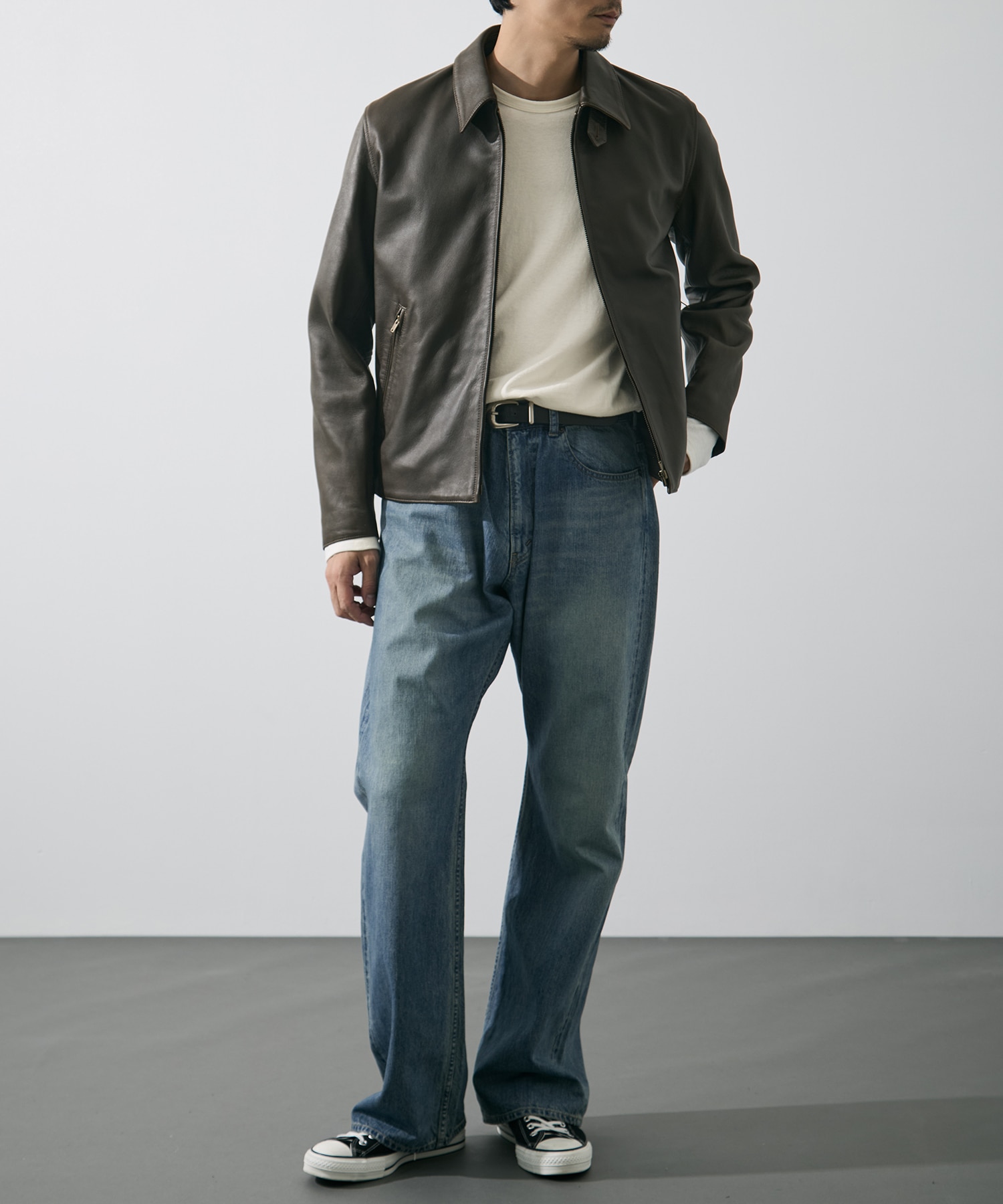 SHEEP AVIATOR LEATHER JACKET YLEVE