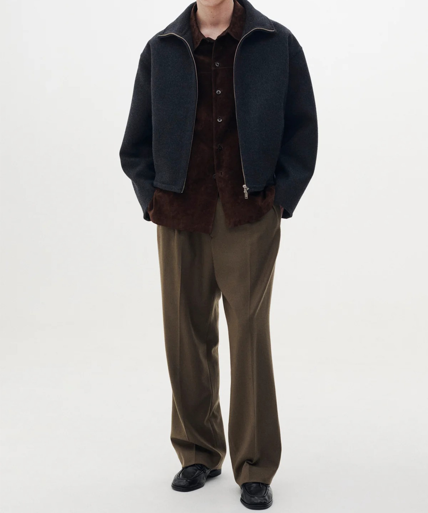 Wool Cashmere Balloon Silhouette Blouson YOKE