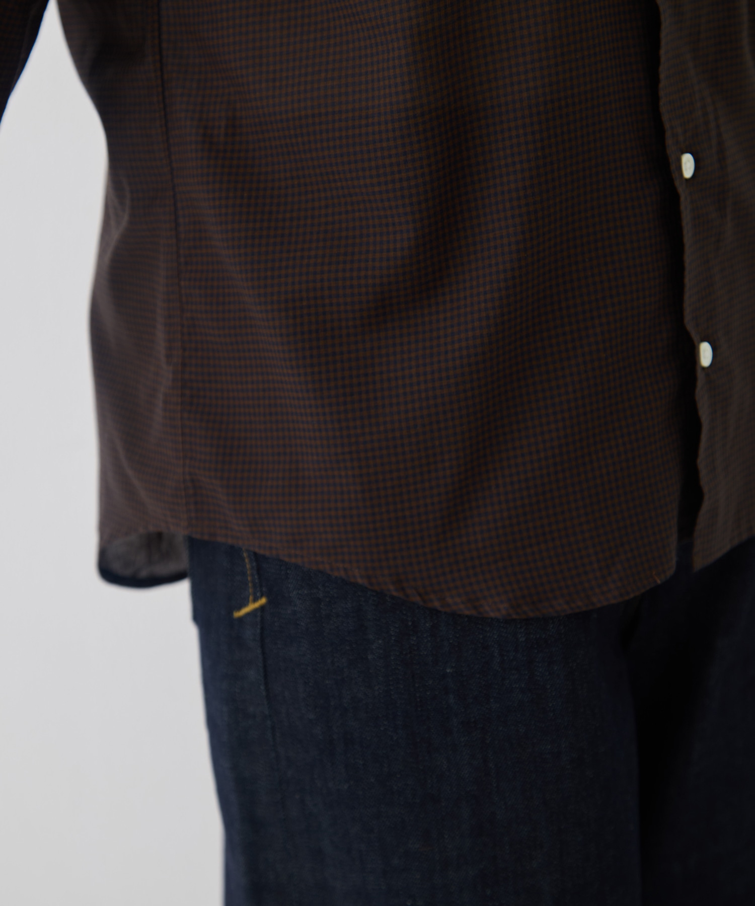 COTTON SILK CHECK SHIRT FUJI