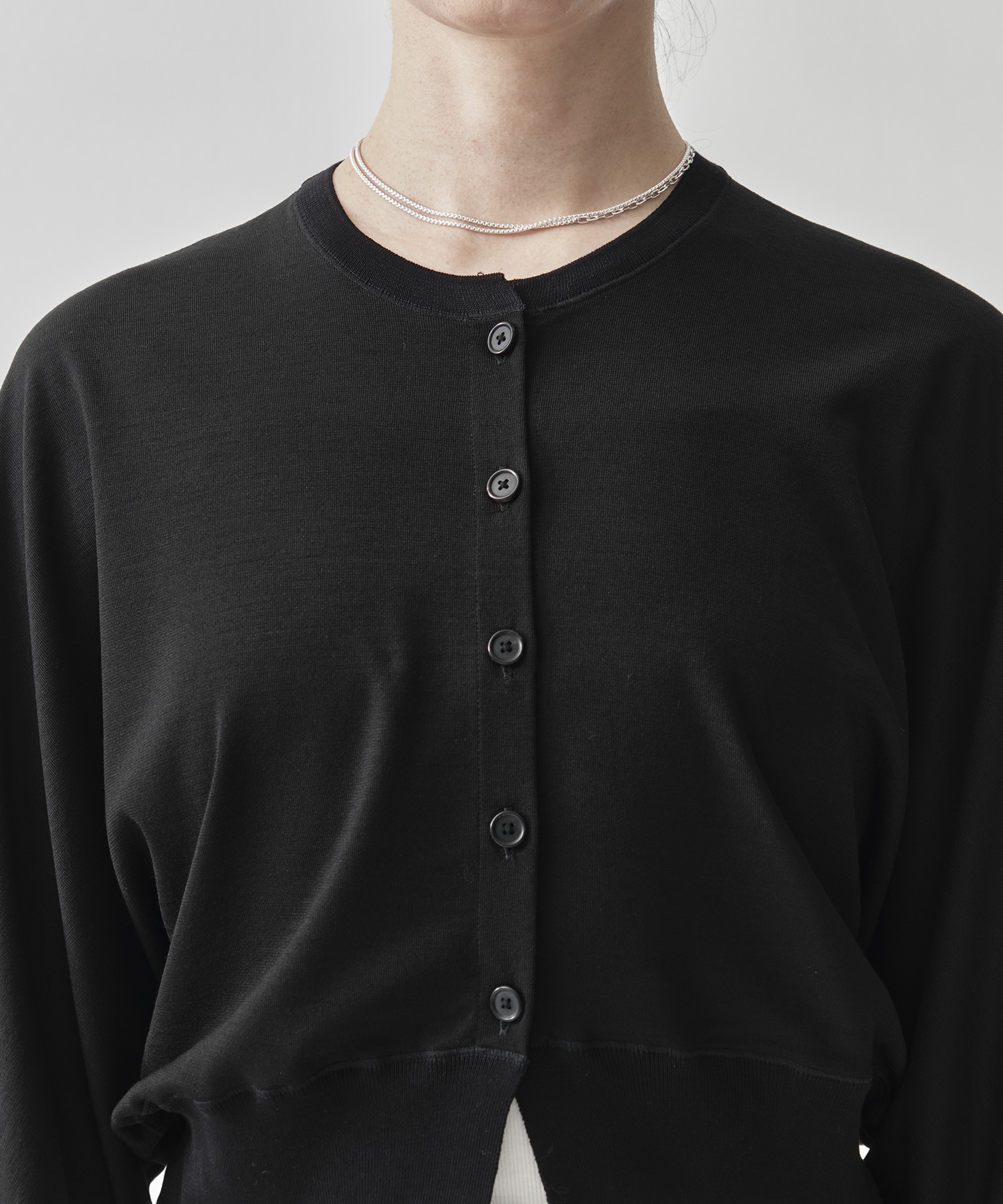Crew Neck Cropped Knit Cardigan GOOD PEOPLE GOOD STITCHING GOOD PRODUCT