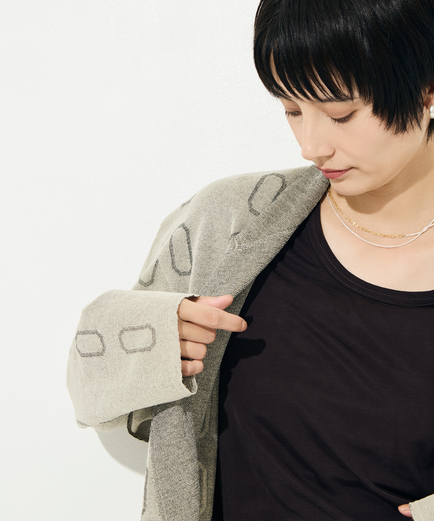 Dry Sheer Milano Knit Jacket WRAPINKNOT