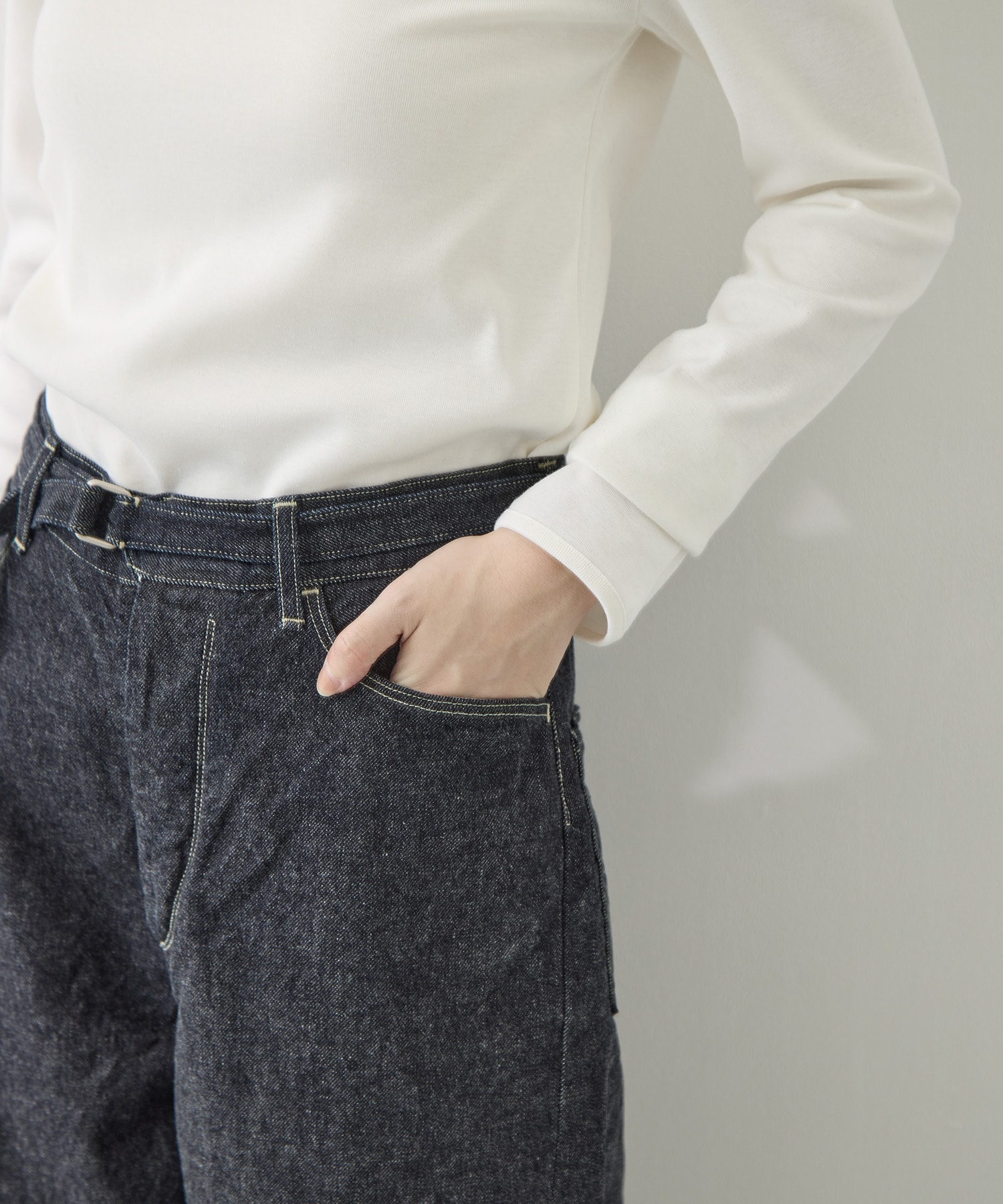 12.9oz Denim Bias Belted Pants blurhms