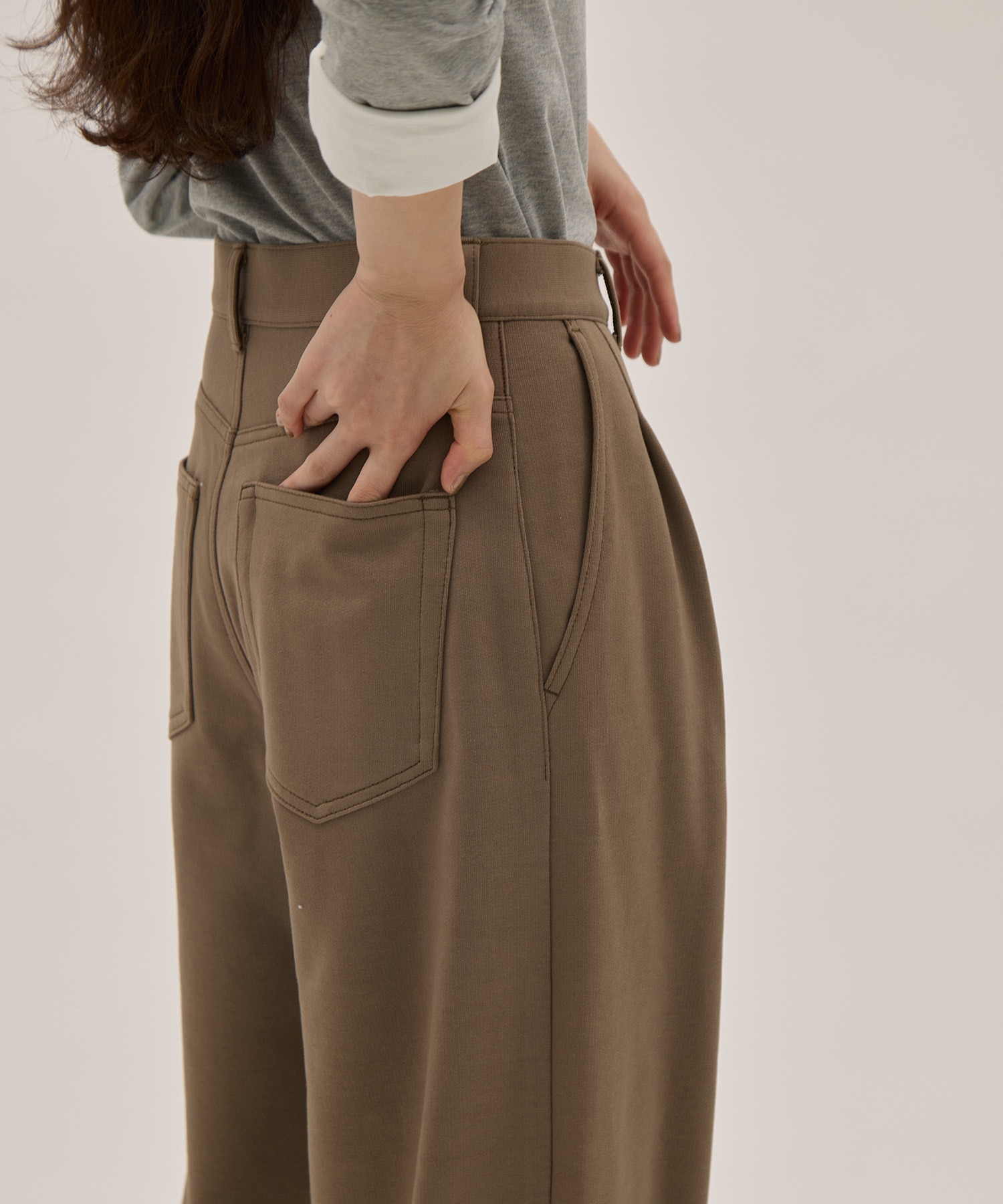 Hard Compact French Terry Wide Pants PHEENY