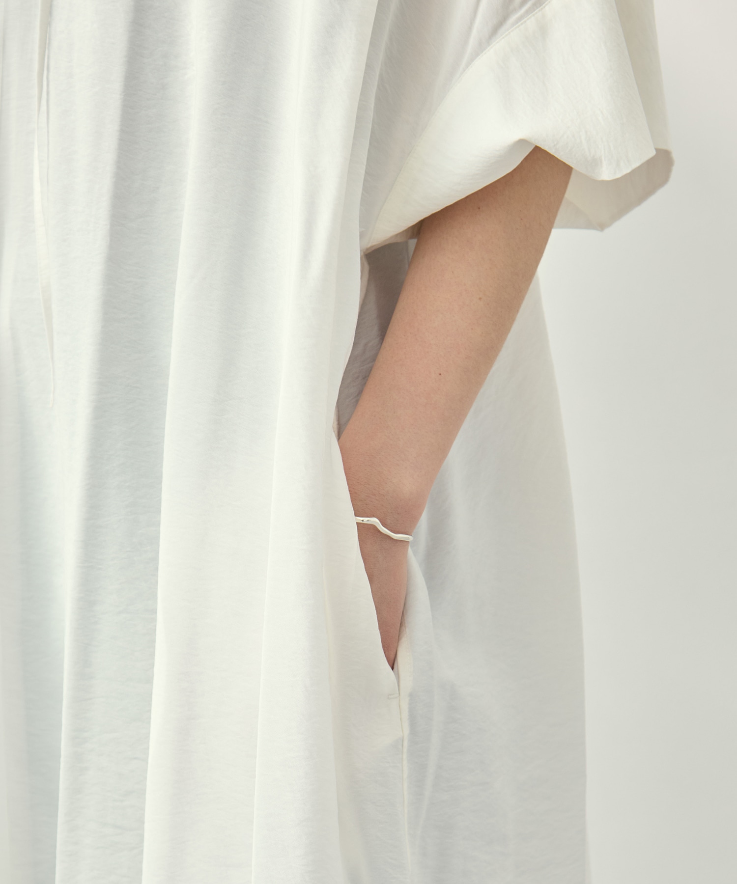 Modal silk gather neck dress 08sircus