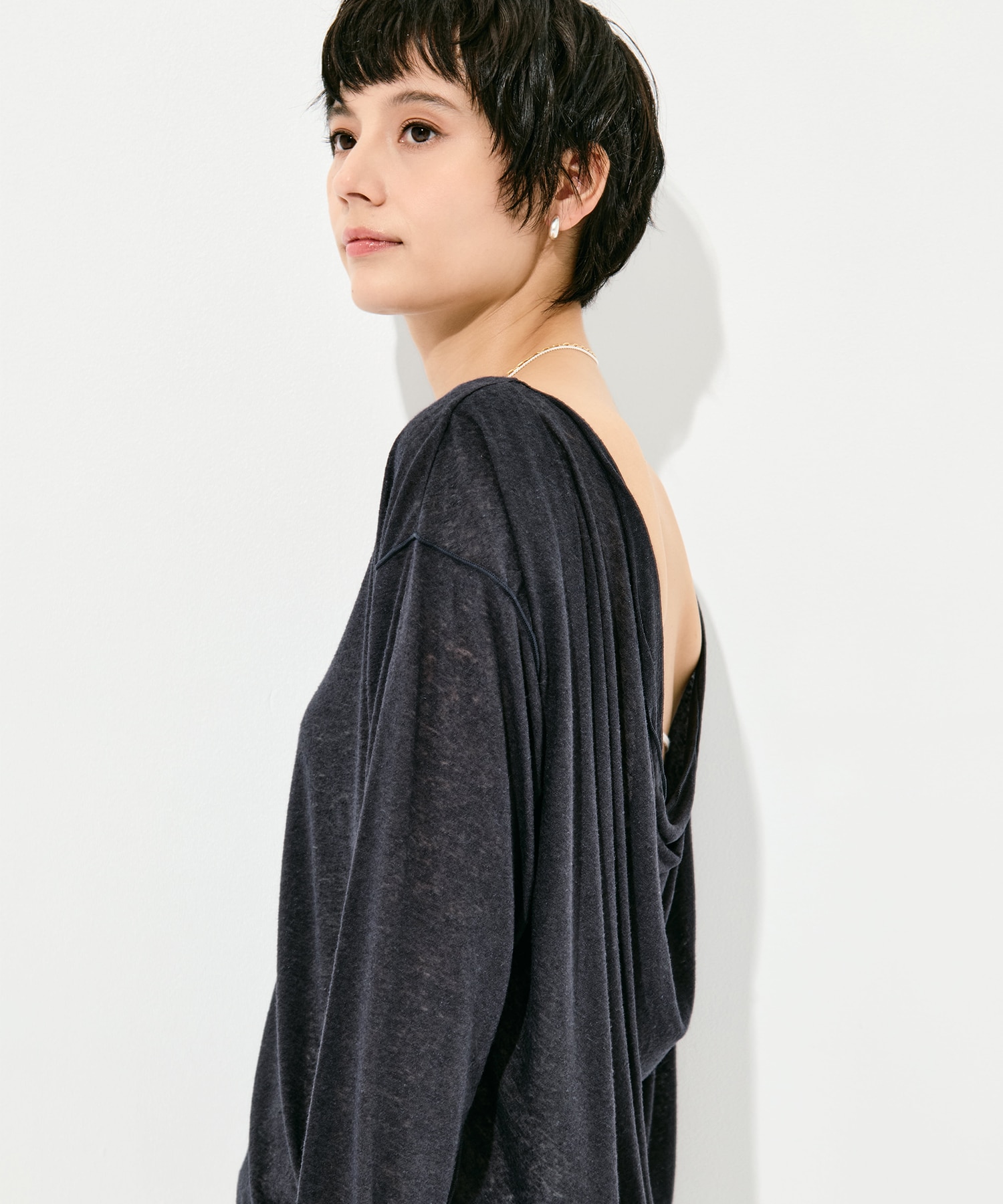 Draped Long Sleeve Pull Over GOOD PEOPLE GOOD STITCHING GOOD PRODUCT