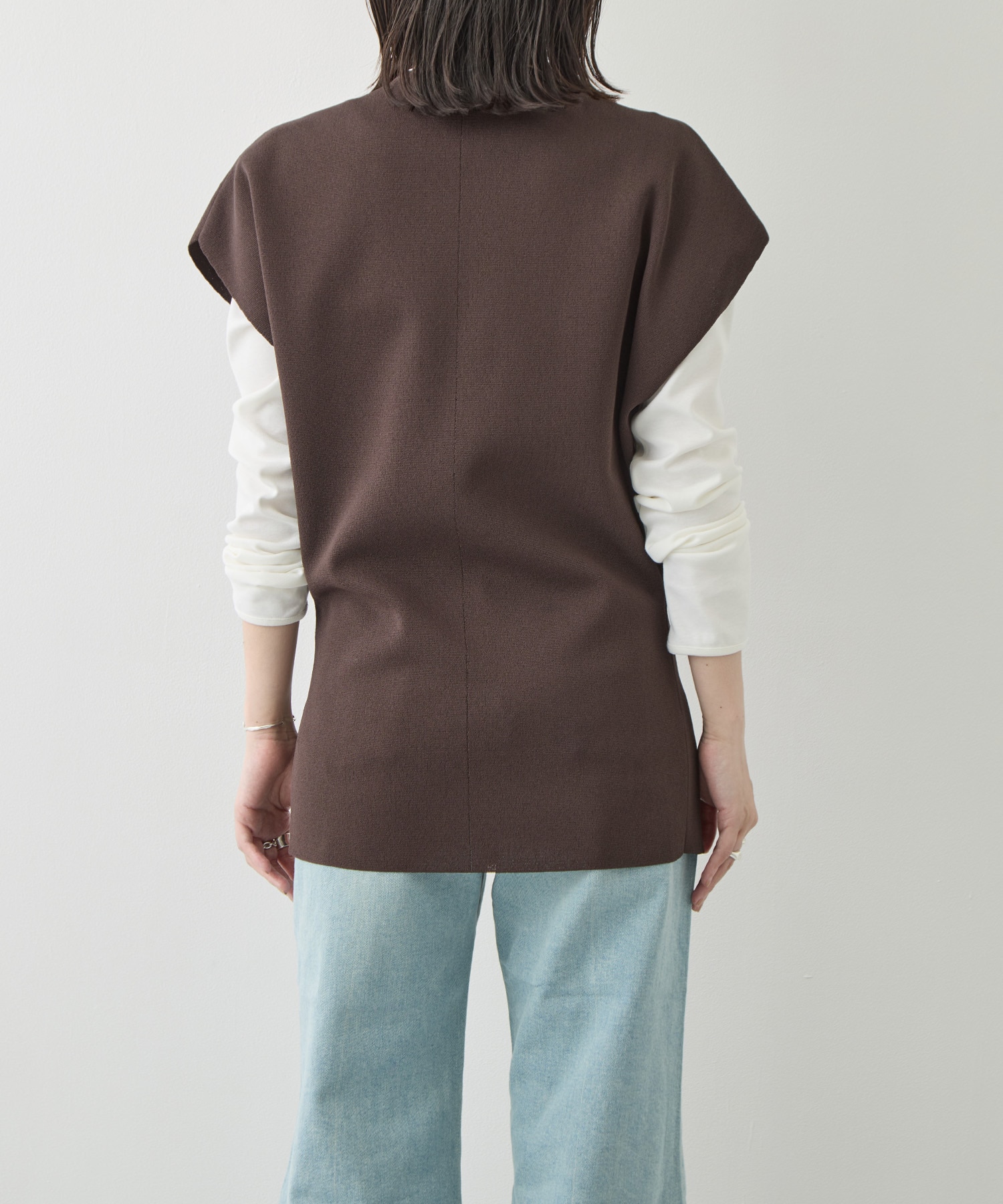 Dry Milano-rib Knit Vest WRAPINKNOT