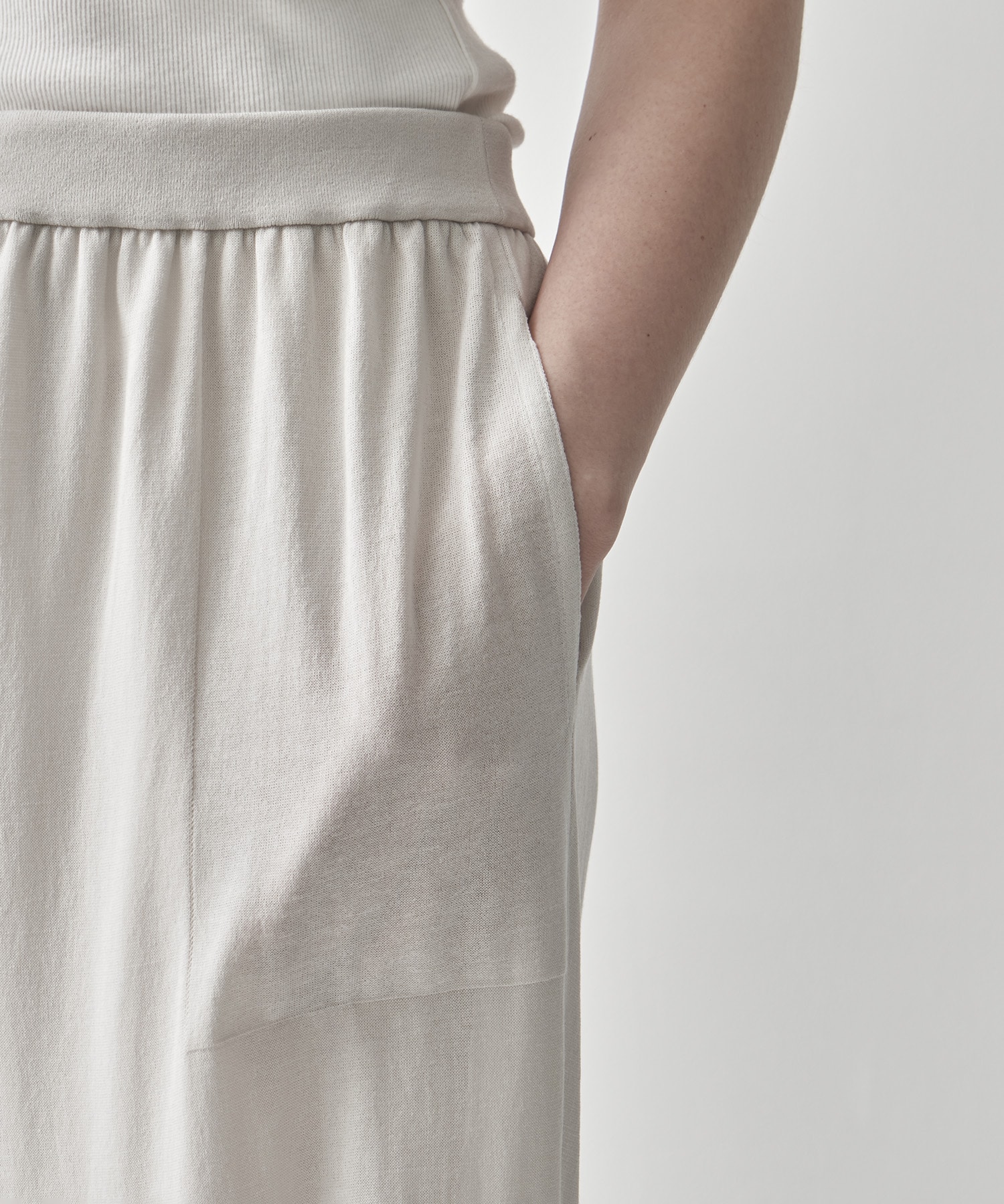 HIGH TWIST COTTON WIDE EASY PANTS ATON