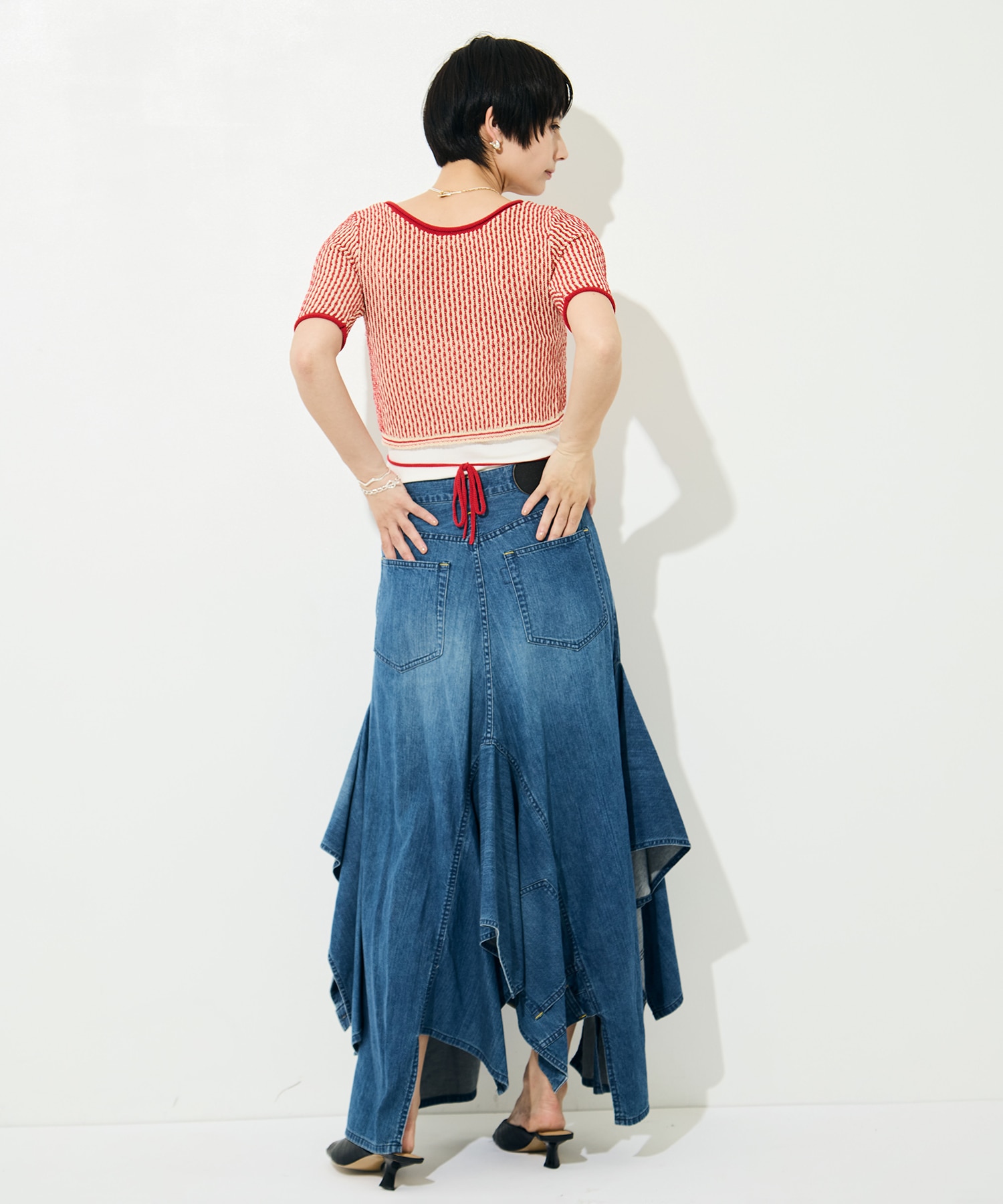 RIPPLE LACE-UP KNIT muller of yoshiokubo