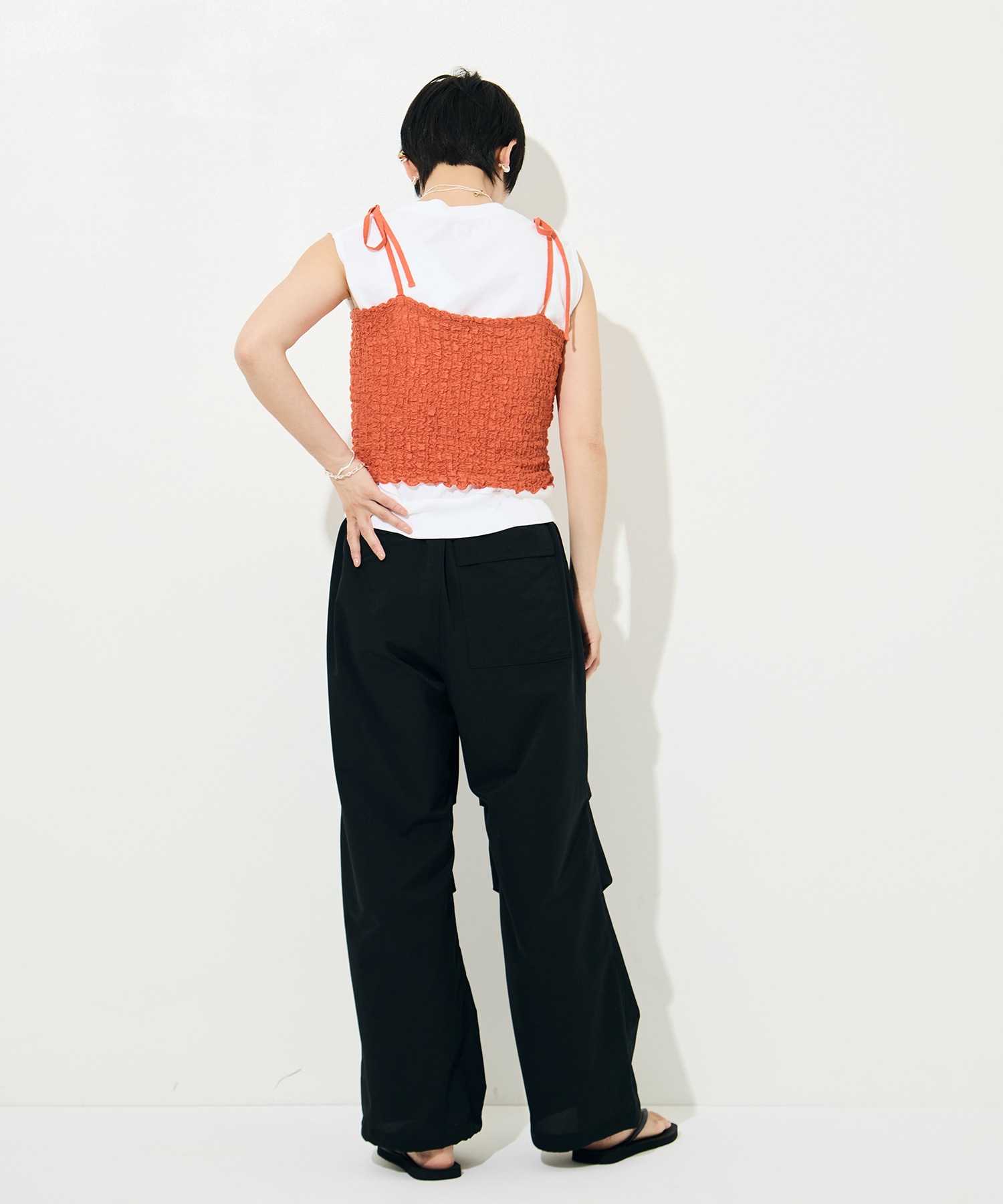 Shrink Lace Frill Camisole PHEENY