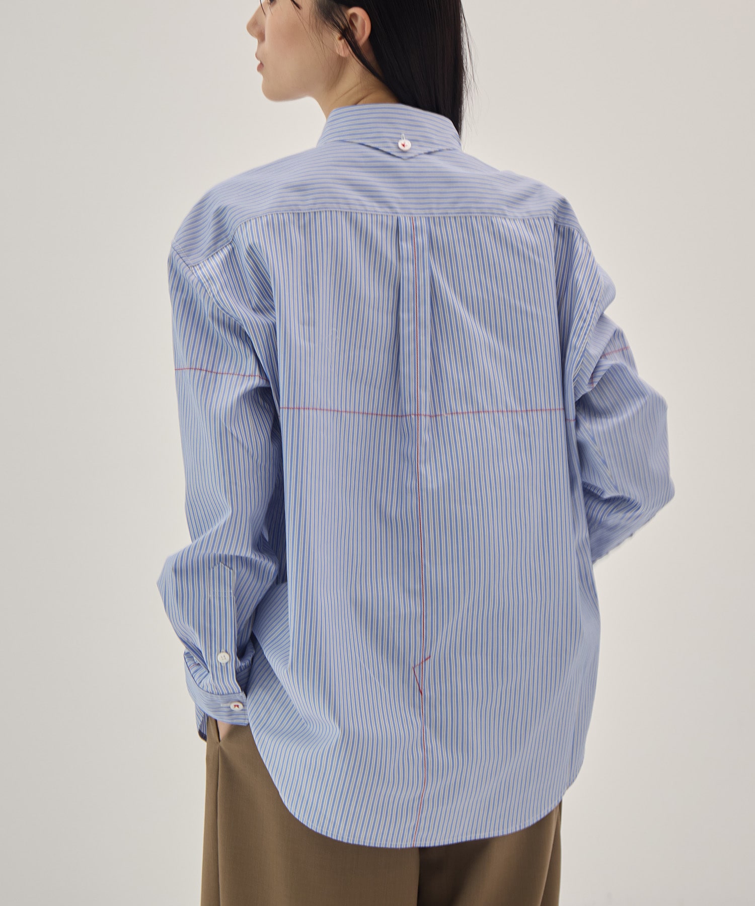Round collar shirt KHOKI