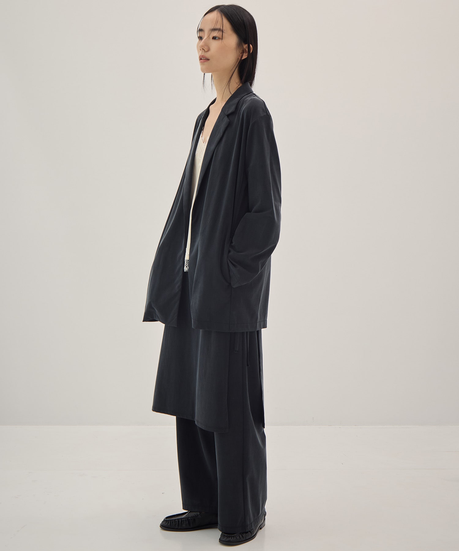 Peach Saten Layered Apron Pants PHEENY