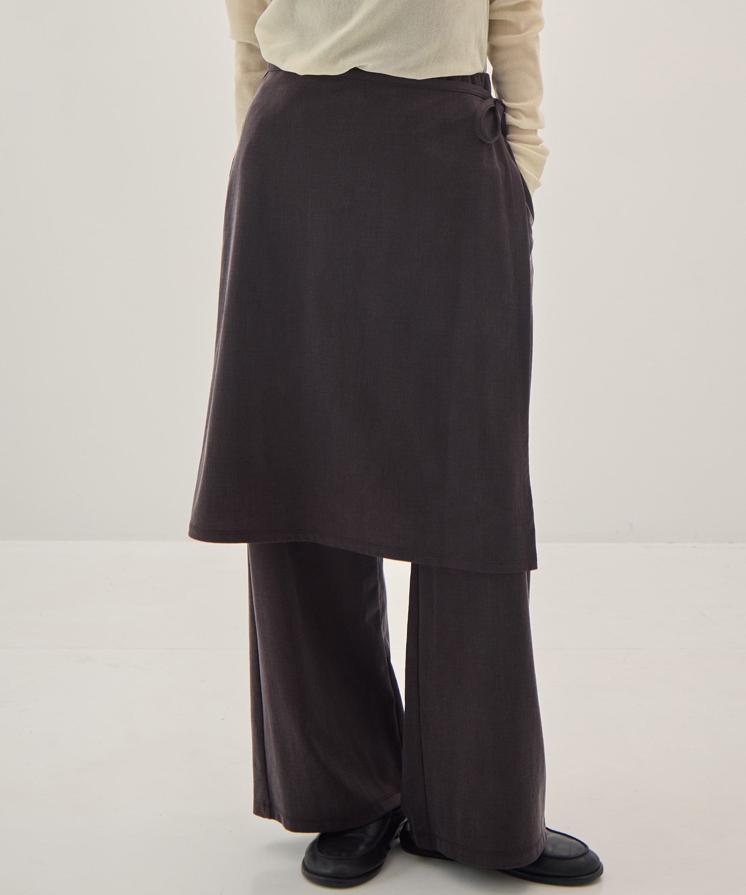 Peach Saten Layered Apron Pants PHEENY
