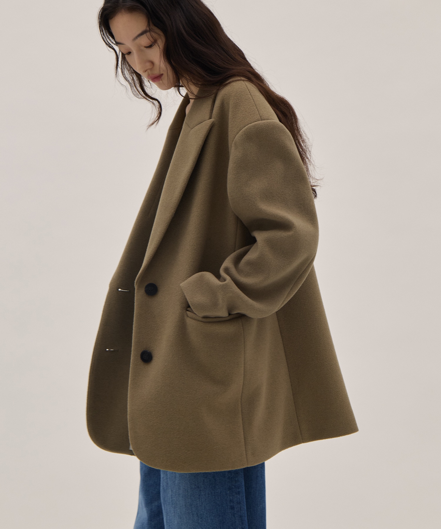 Needle rever stretch Jacket Coat PHEENY