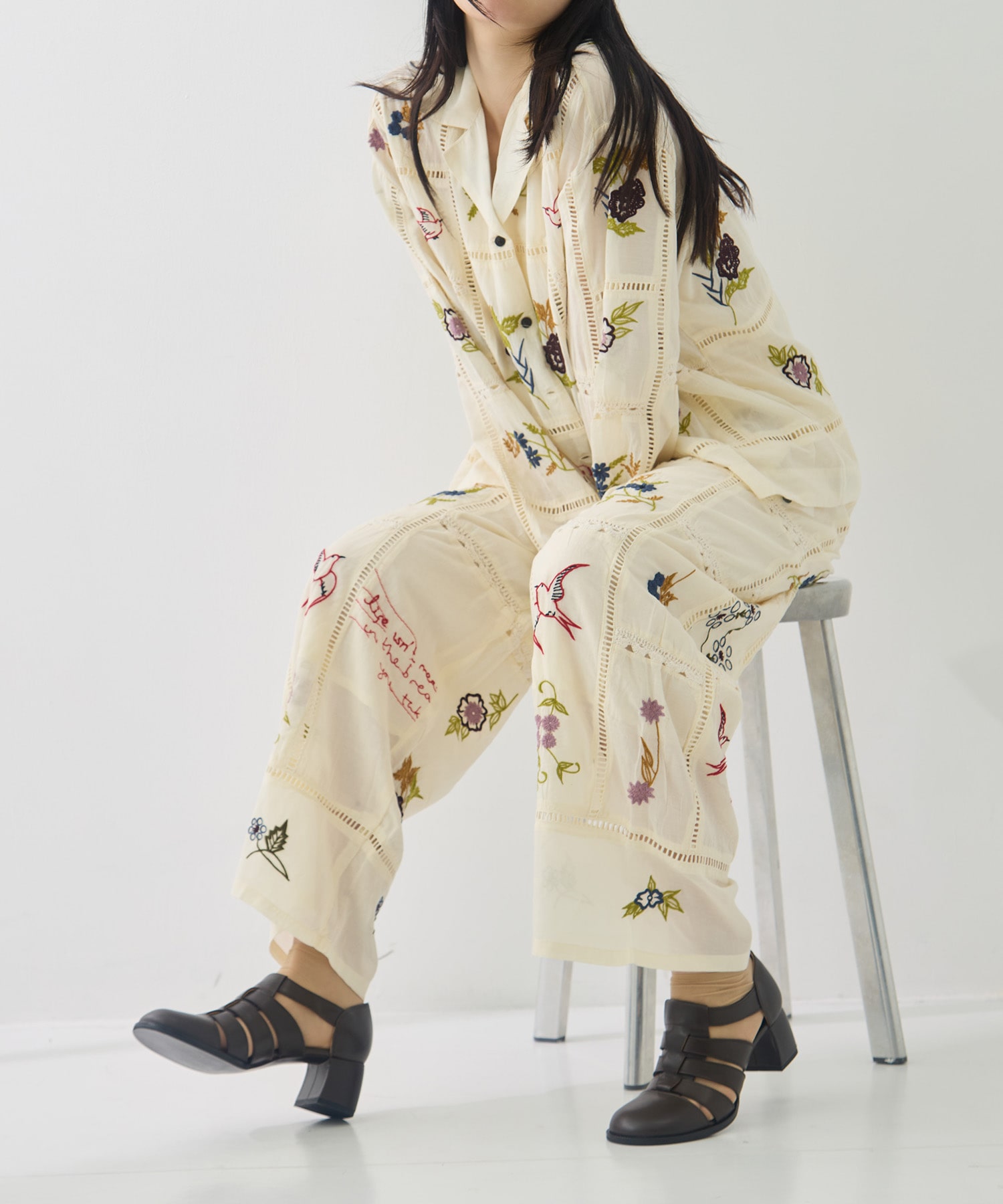 Embroidery Patchwork Shirts TODAYFUL