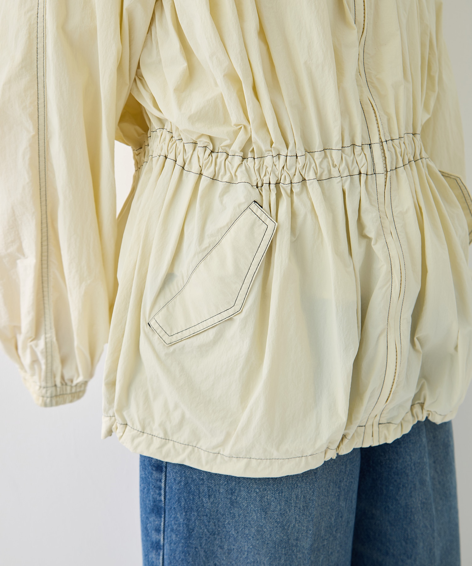 Nylon Gather Blouson TODAYFUL