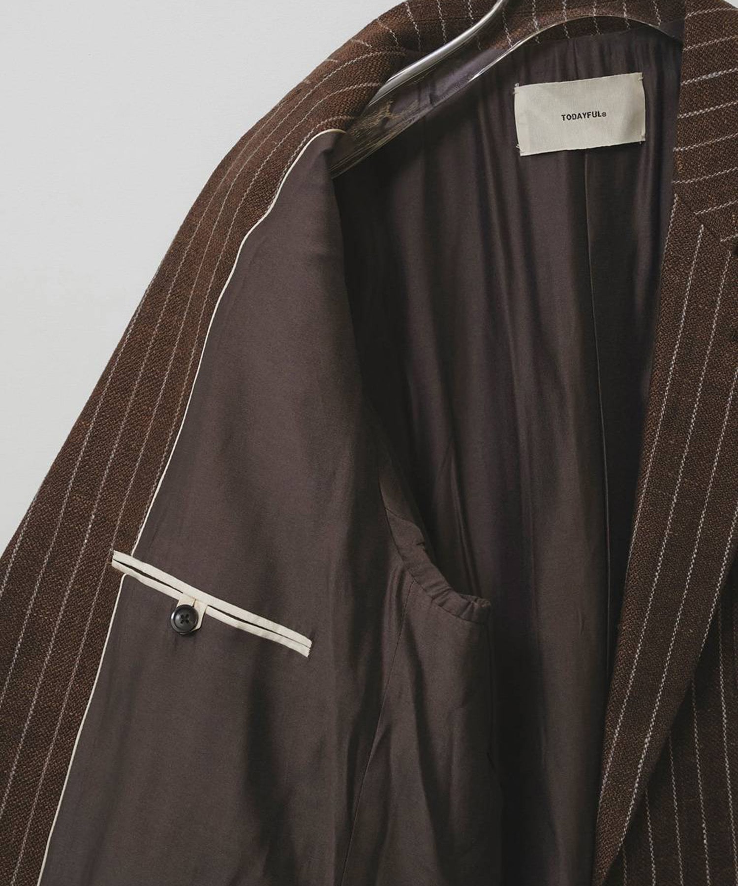 Boyfriend Stripe Linen Jacket TODAYFUL