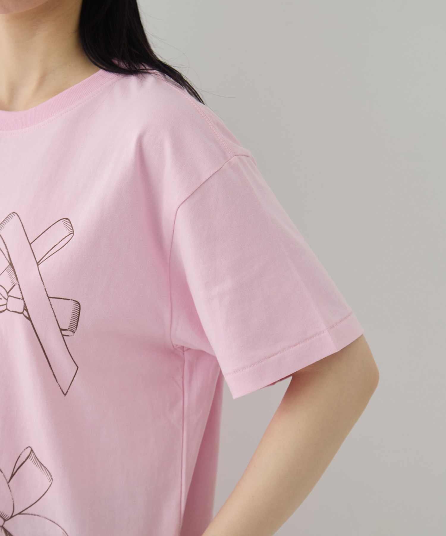 Printed Making a bow with Ribbon Tee RhodolirioN