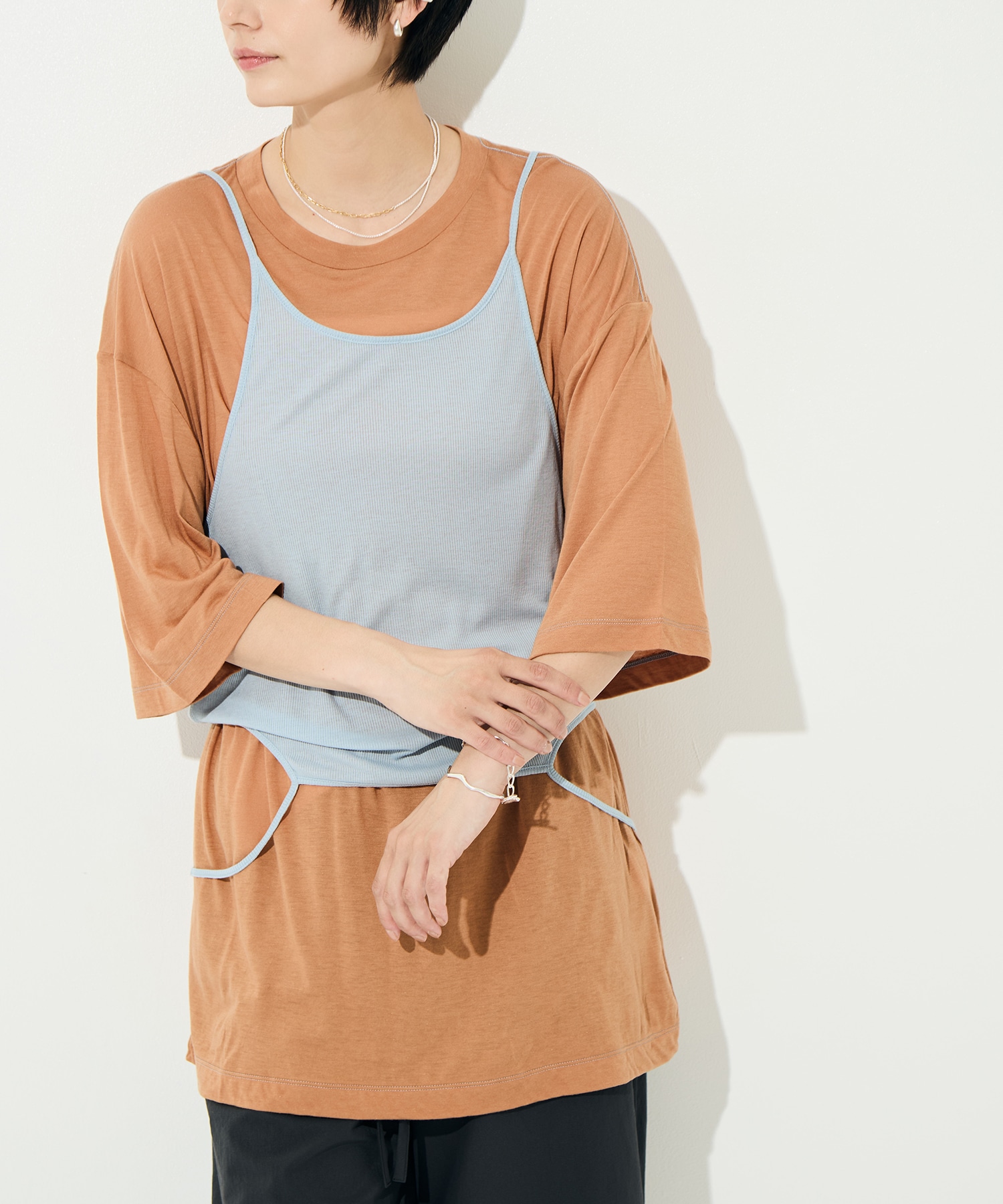 Camisole Top & Loose-fitting Tee - Unit Tops RhodolirioN