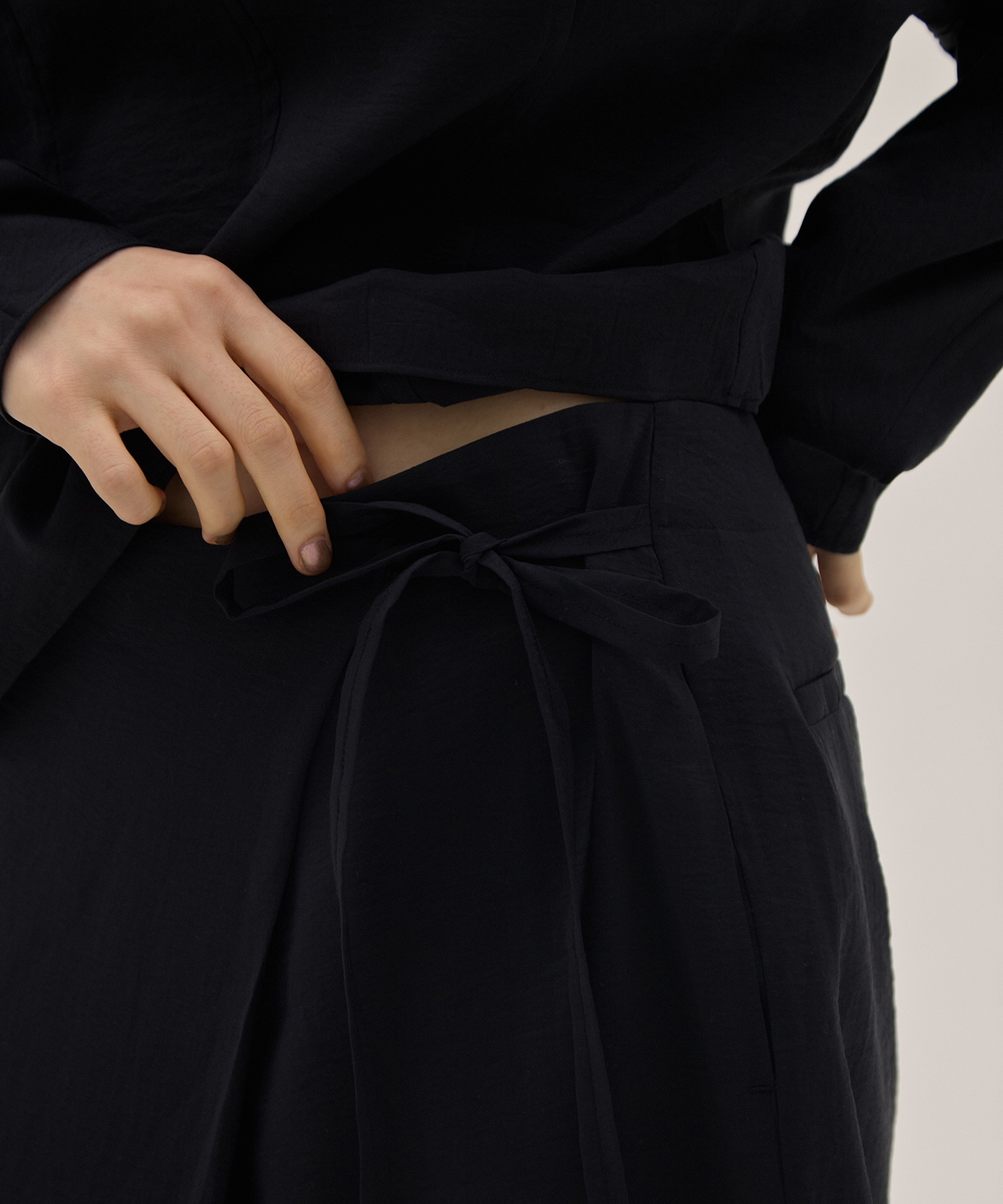 RAYON-POLYESTER BROAD TROUSERS YLEVE