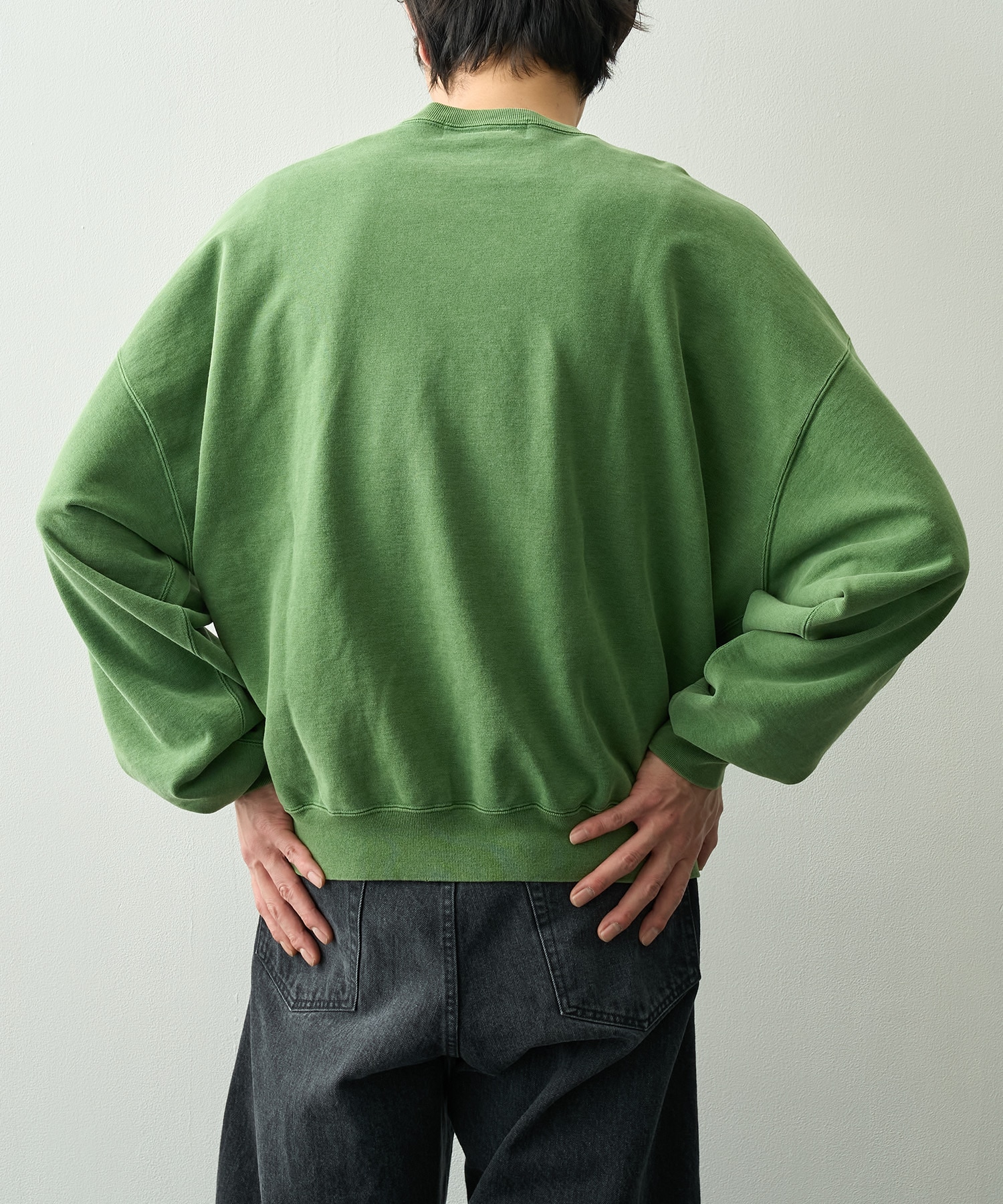 SP加工裏毛BIGサイズクルー REMI RELIEF