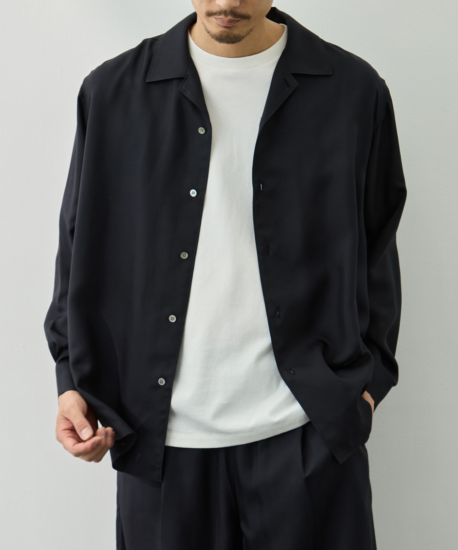 VACANCES / WASHABLE MATTE SILK LS SHIRT BODHI