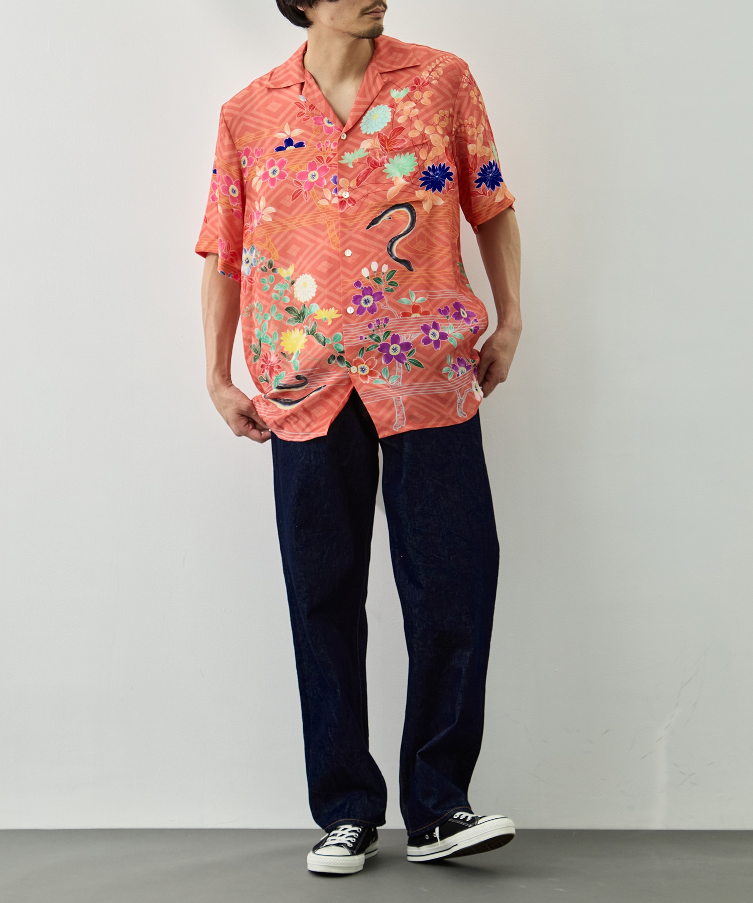 SILK CUPRO SHORT SLEEVE ALOHA SHIRT NIPOALOHA