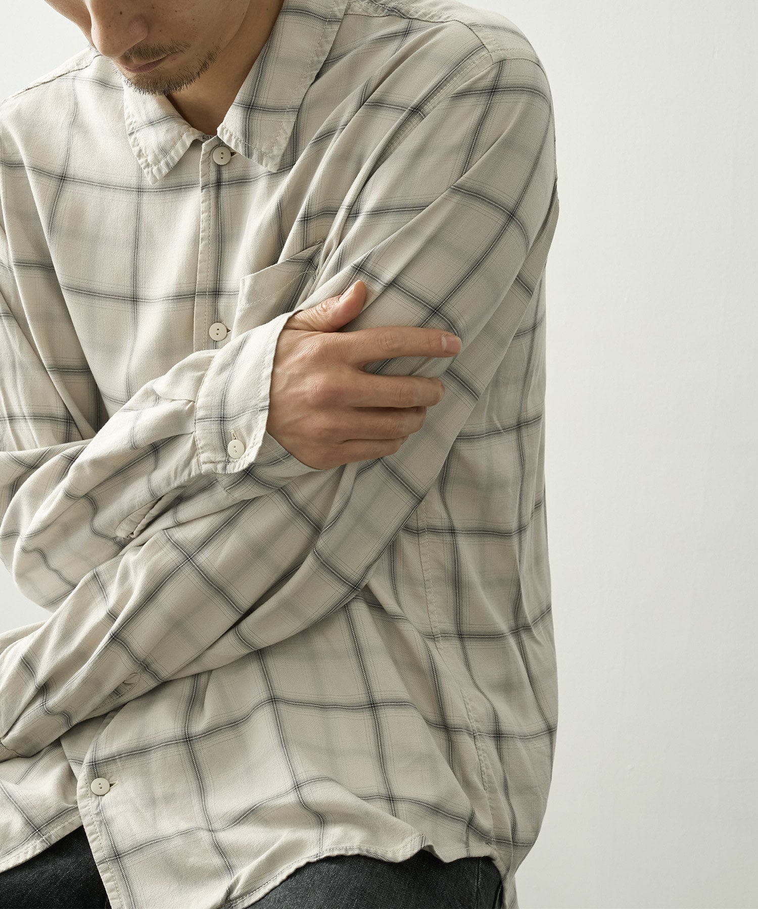 レーヨンツイルチェックシャツ REMI RELIEF